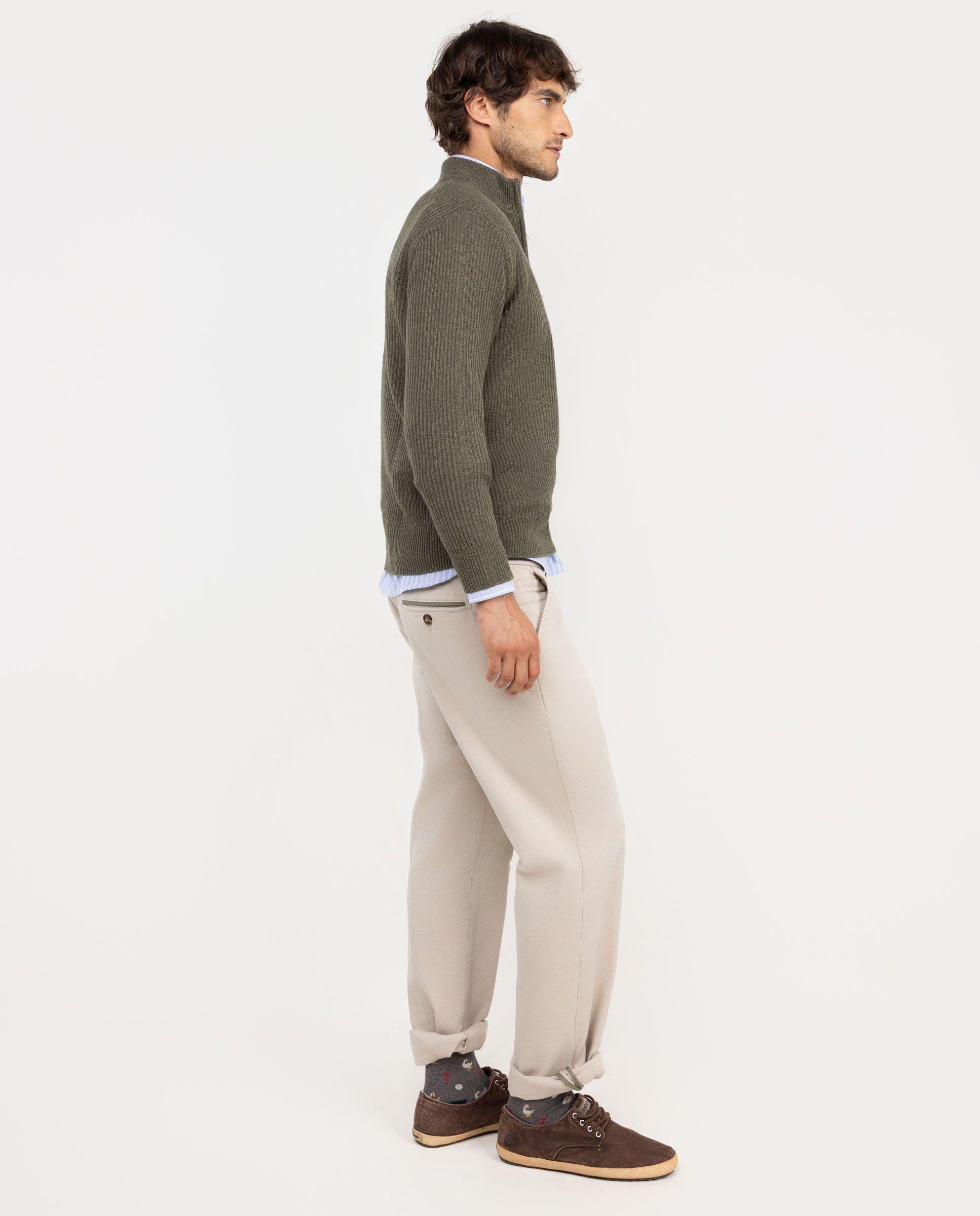 Jersey Cuello Camionero Lana Verde HOMBRE OI 25-2