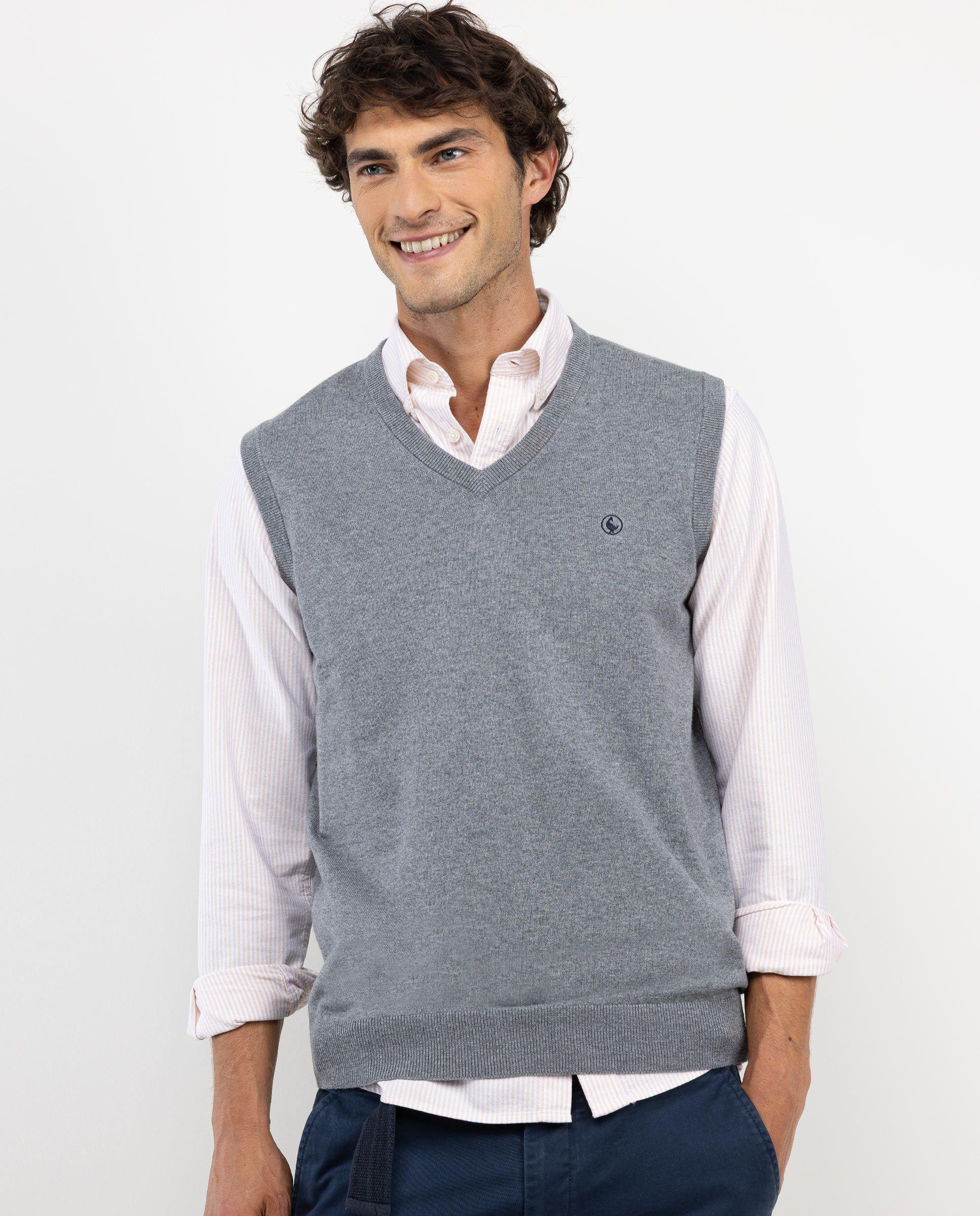 Chaleco Punto Gris HOMBRE OI 25-2