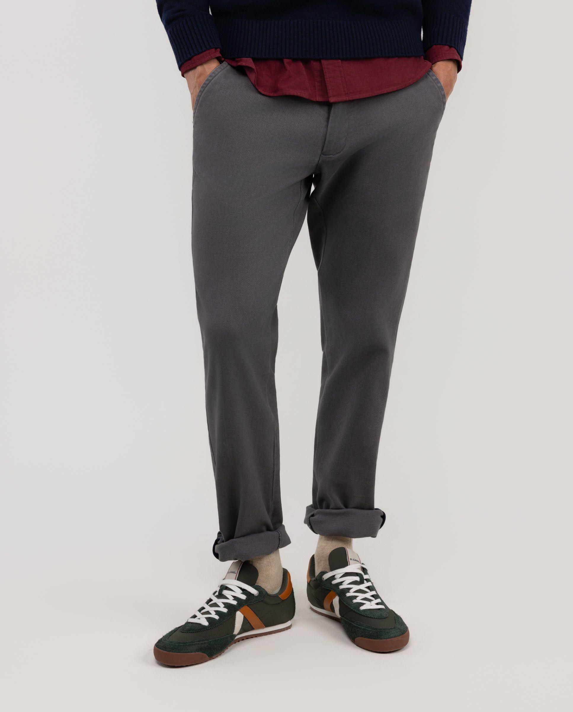 Pantalón Chino Invierno Gris Regular Fit HOMBRE OI 25-0