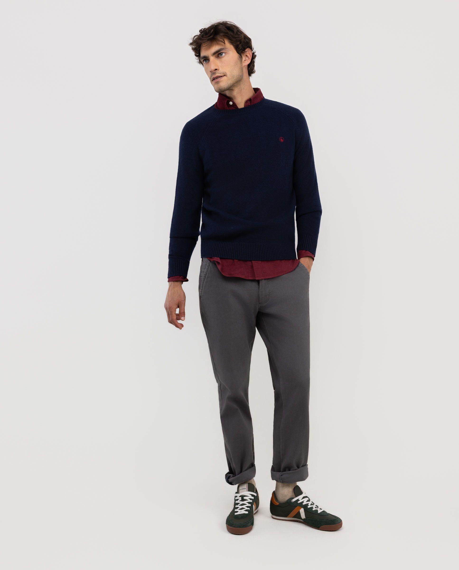 Pantalón Chino Invierno Gris Regular Fit HOMBRE OI 25-2