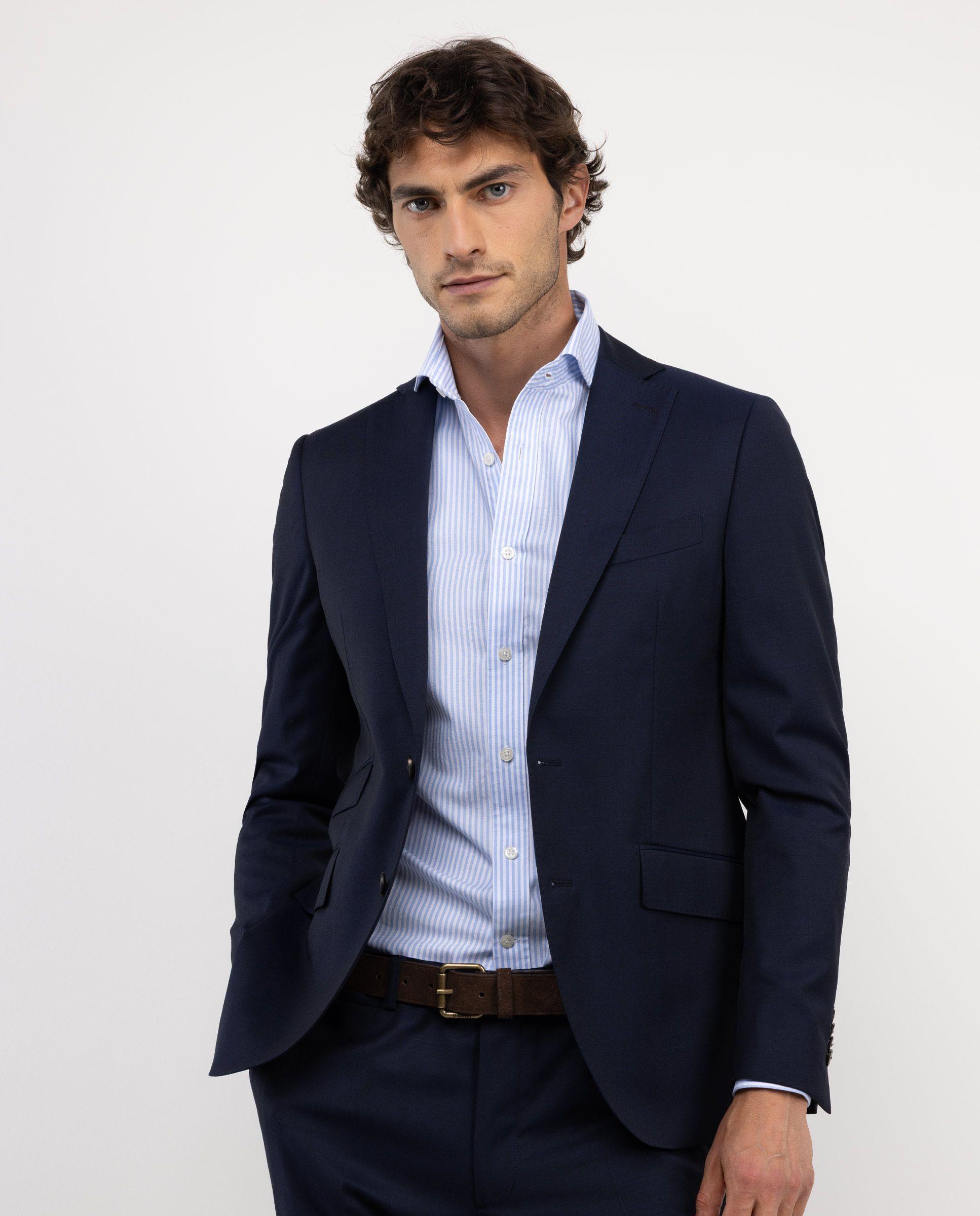 Americana Coordinada Liso Lavable Marino HOMBRE OI 25-1