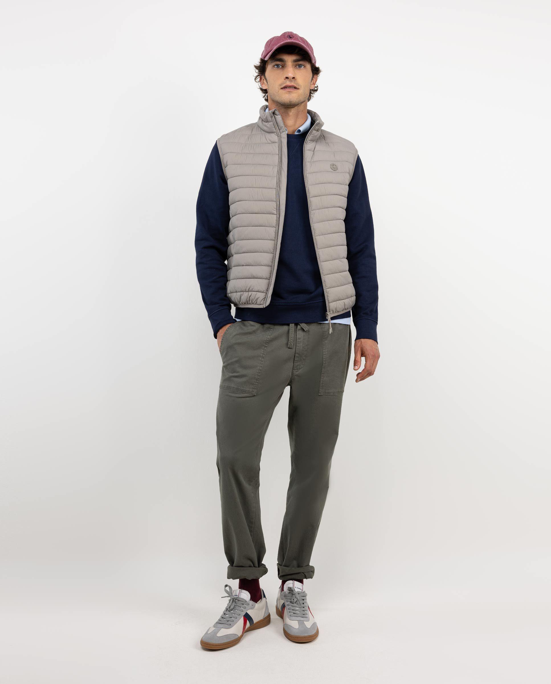 Chaleco Acolchado Básico Beige HOMBRE OI 25-0
