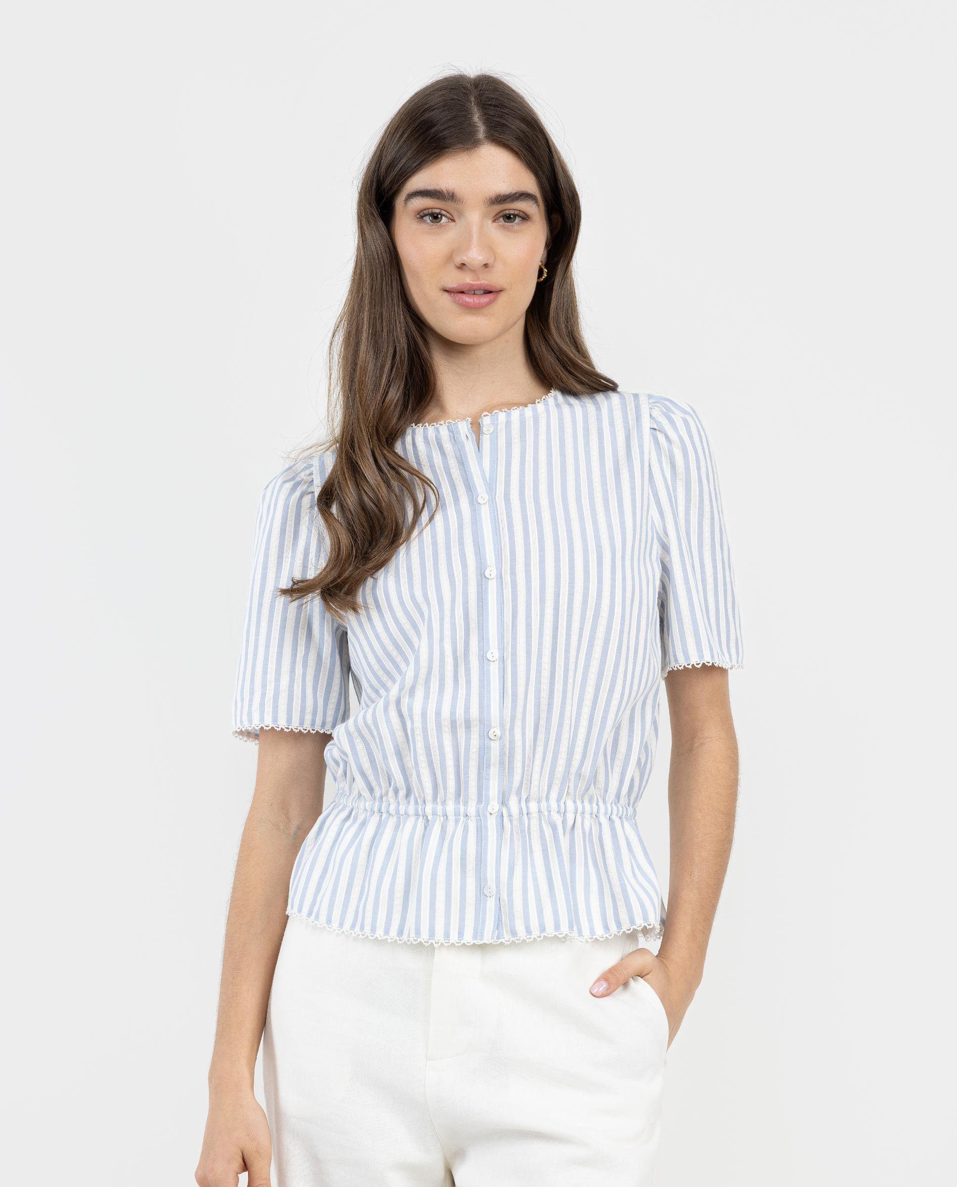 Camisa Nala Rayas Azul MUJER PV 26-0
