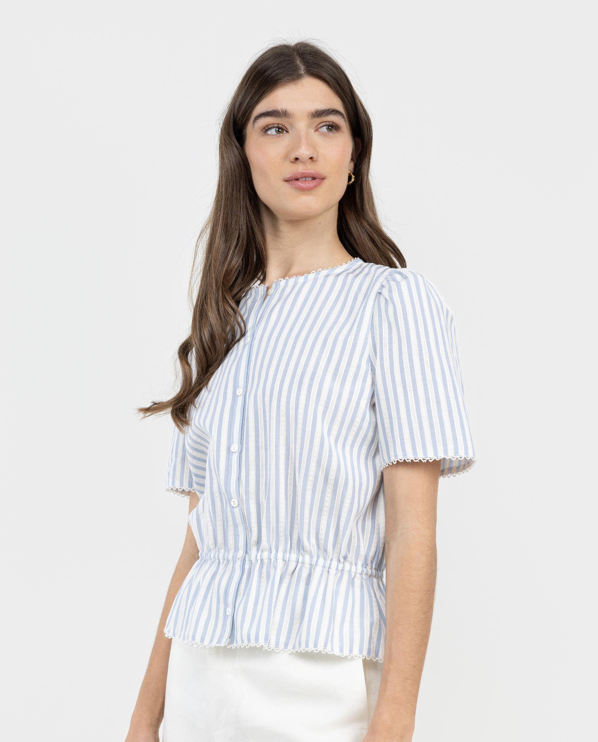 Camisa Nala Rayas Azul MUJER PV 26-2