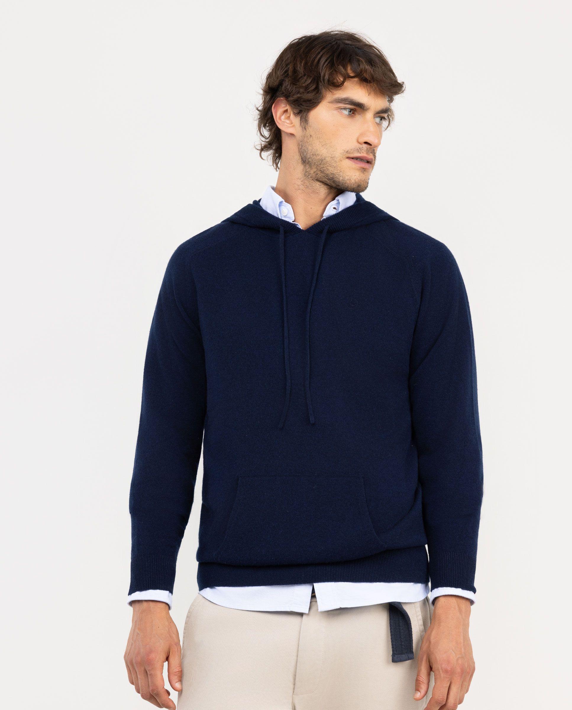 Jersey Capucha Lana Marino HOMBRE OI 25-1