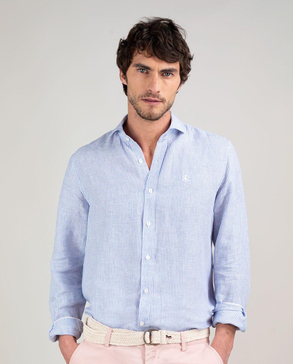 Camisa Lino Yale Marino HOMBRE PV 25-0