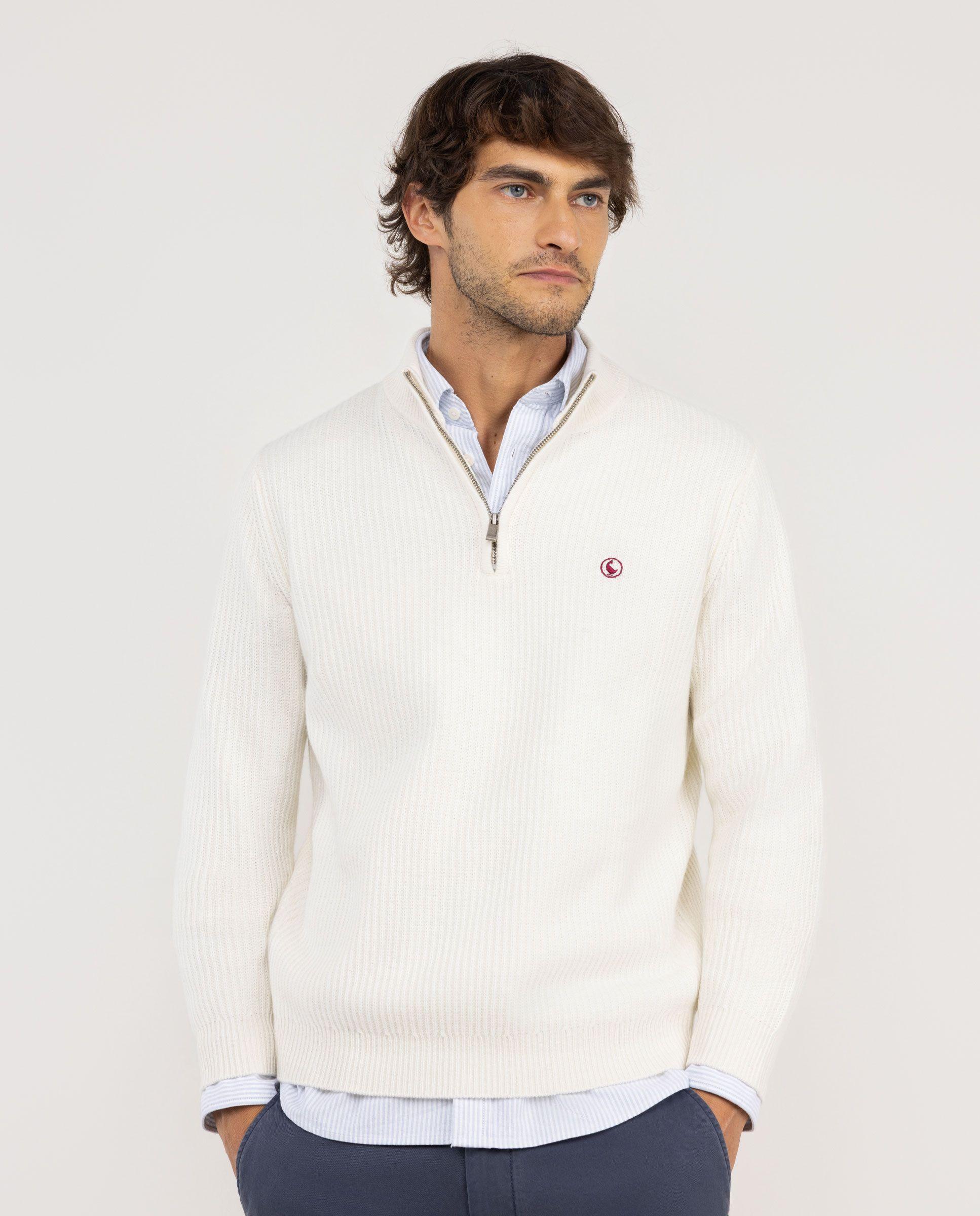 Jersey Cuello Camionero Lana Crudo HOMBRE OI 25-0