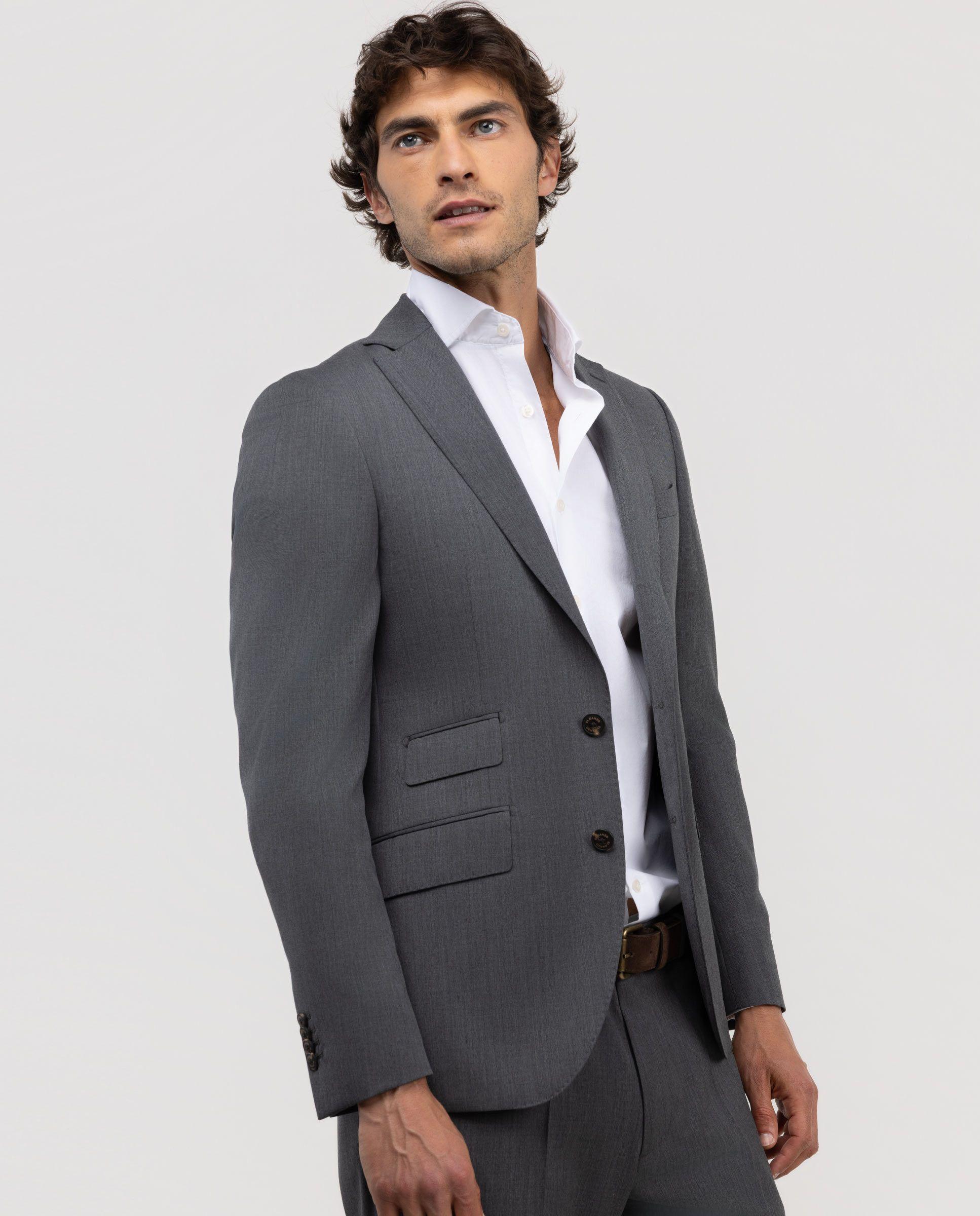 Americana Coordinada Liso Lavable Gris HOMBRE OI 25-2