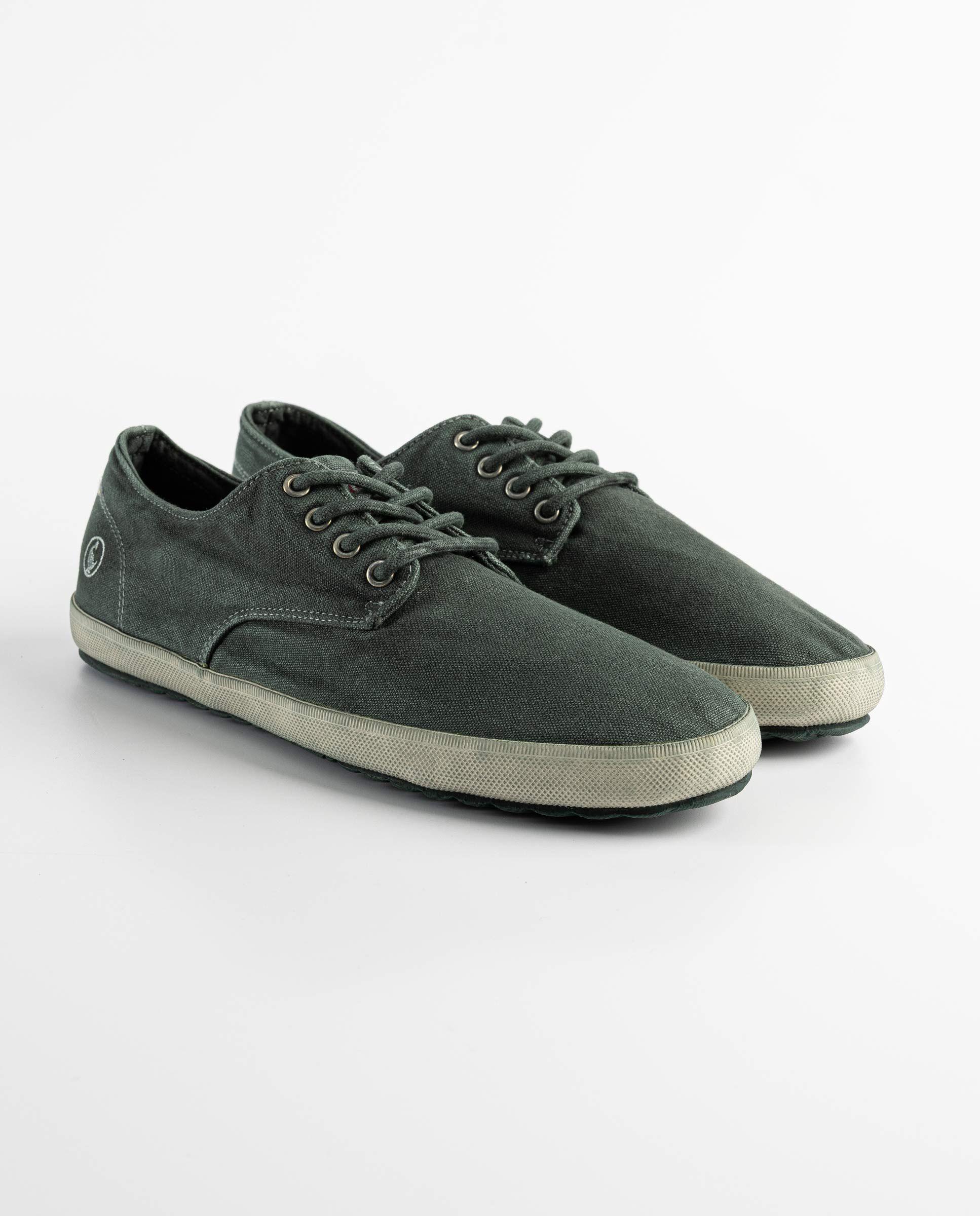 Zapatilla Derby Garment Dyed Canvas Verde HOMBRE OI 25-2