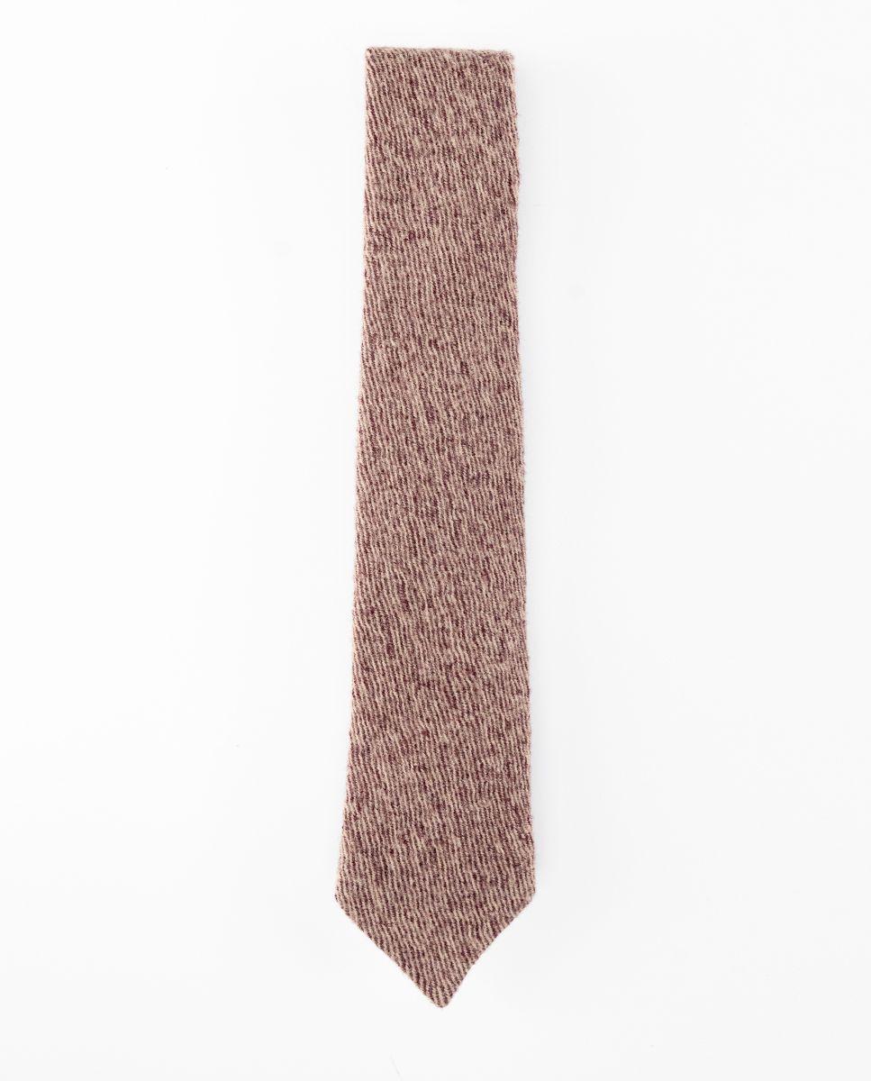 Corbata Lana Sarga Granate-0