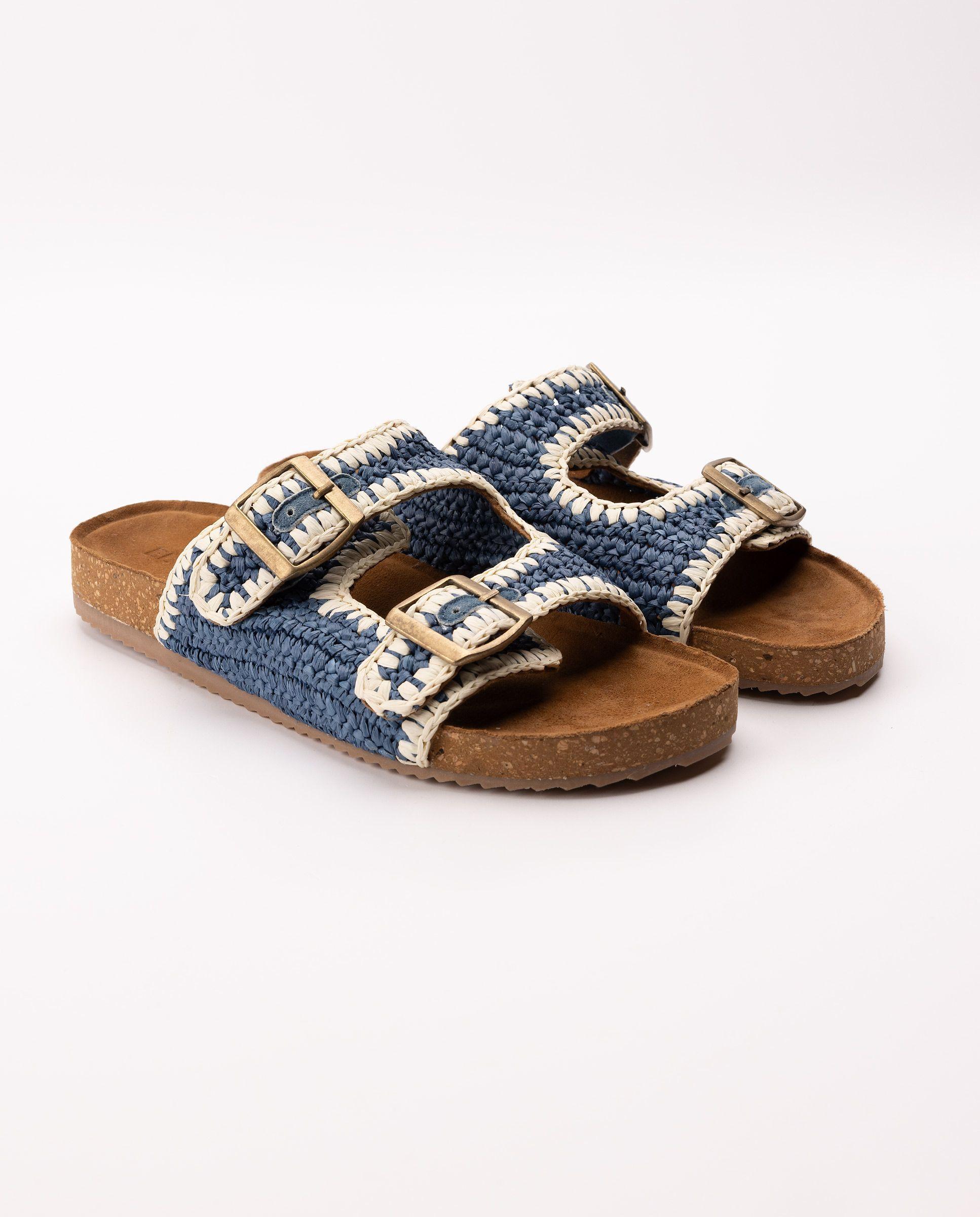 Sandalia Hebillas Azul MUJER PV 25-2