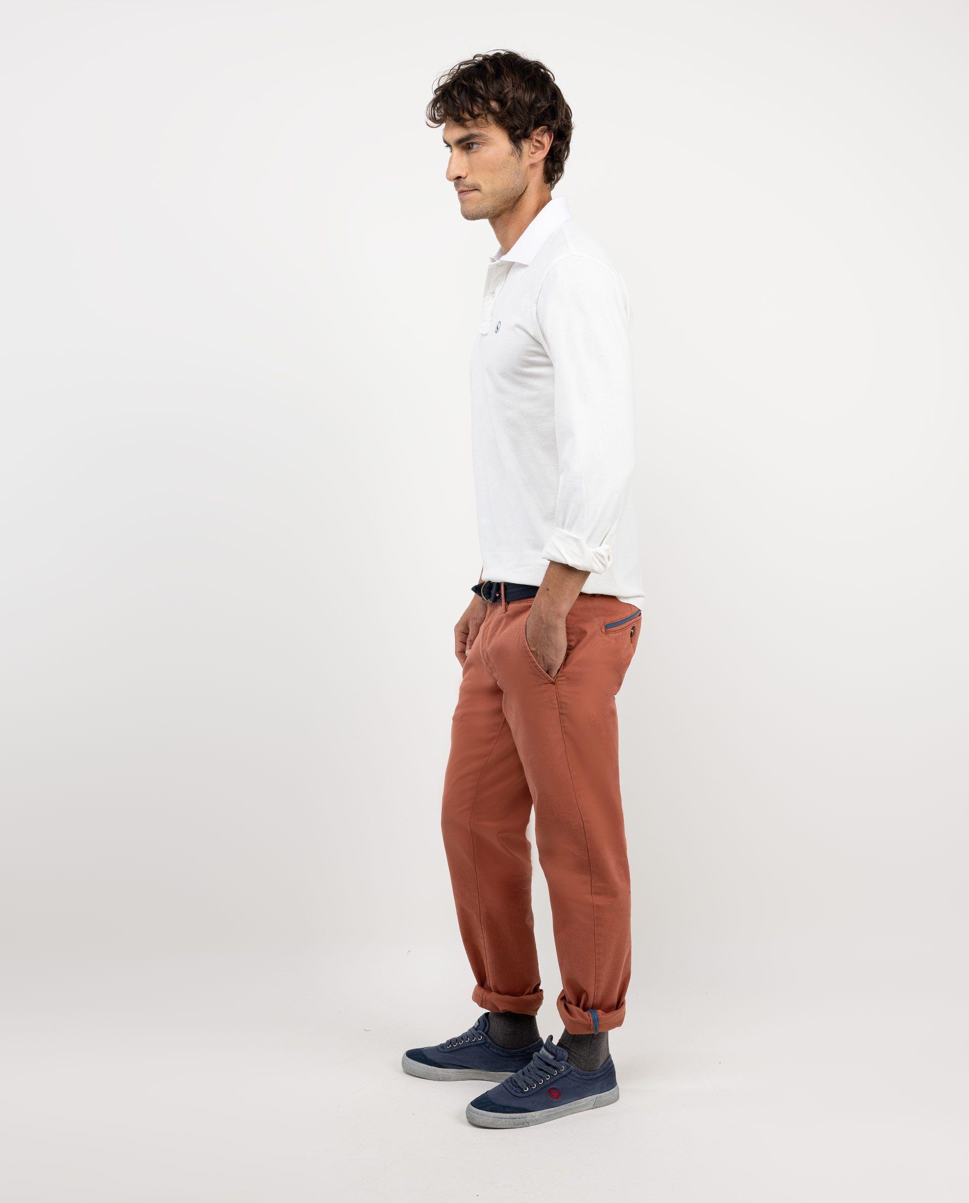 Polo Manga Larga Jersey Blanco HOMBRE OI 25-2