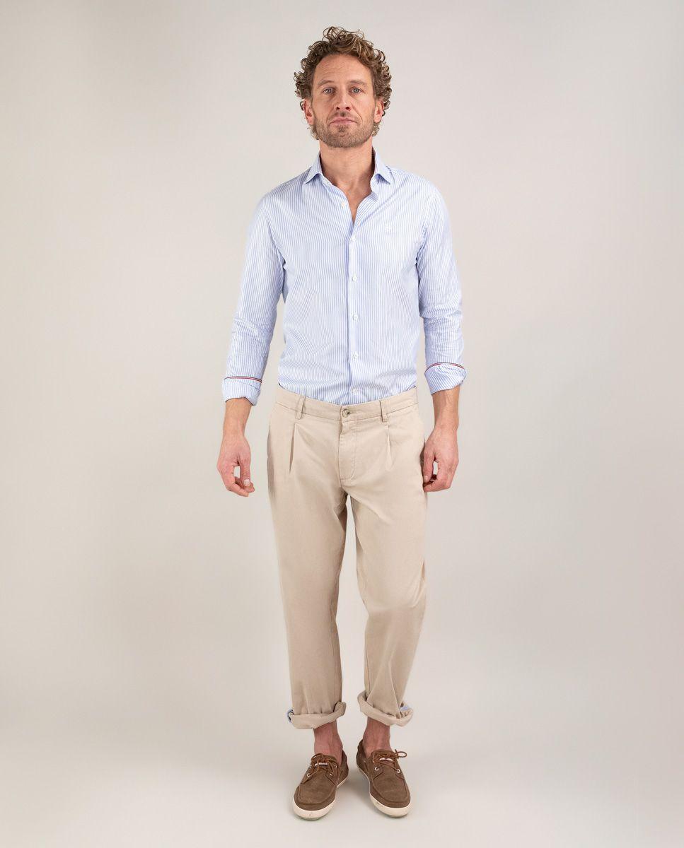 Pantalón Chino Pinzas Beige HOMBRE PV 25-2