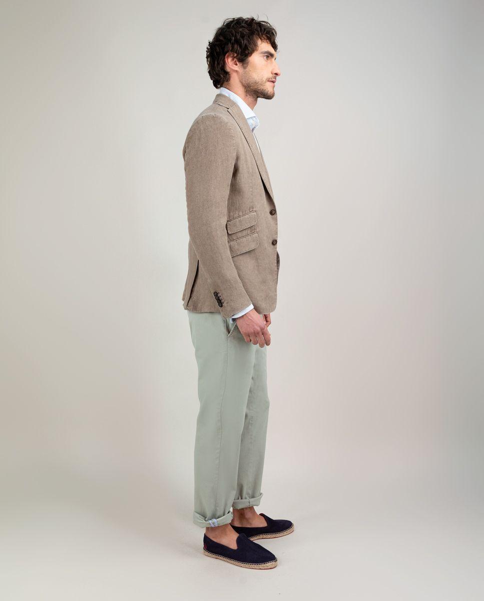 Americana Lino Lavado Tostado HOMBRE PV 25-2