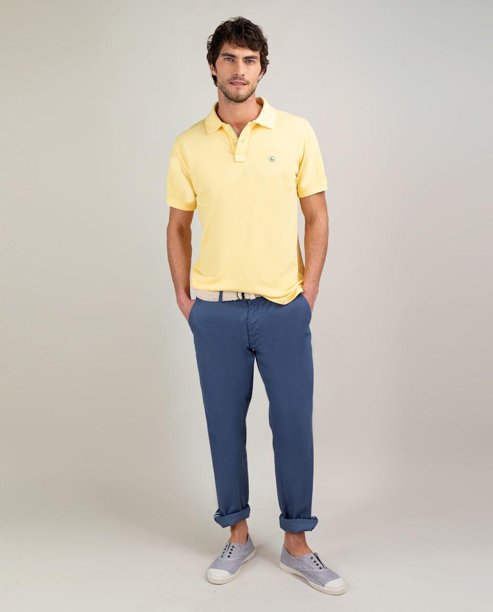Polo Piqué Garment Dyed Amarillo HOMBRE PV 25-2