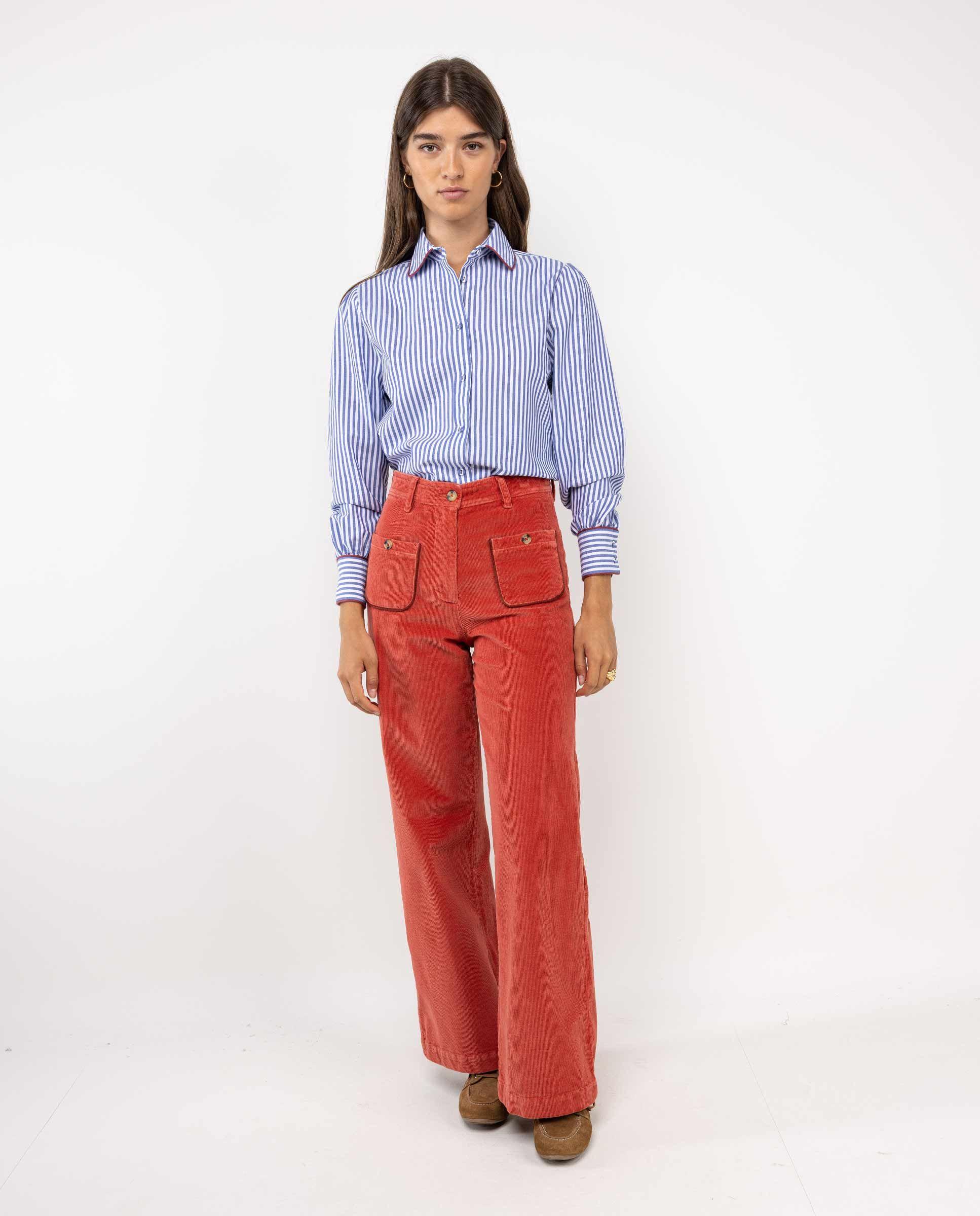 Camisa Pinpoint Raya Yale Azul MUJER OI 25-0