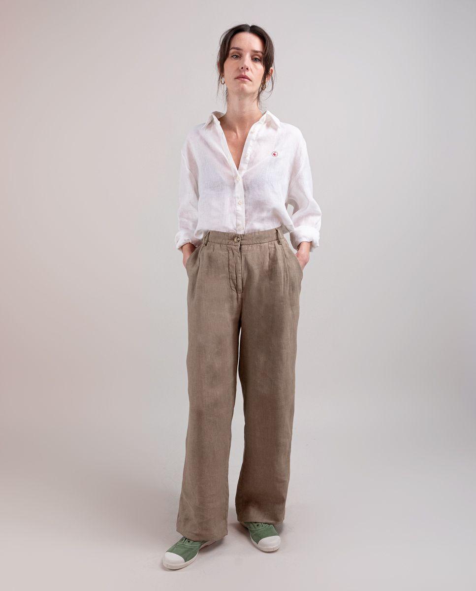 Pantalón Lino Camel MUJER PV 25-1