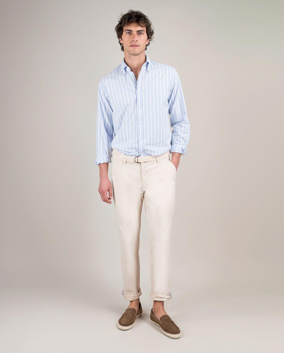 Camisa Oxford Butcher Celeste HOMBRE PV 25-1