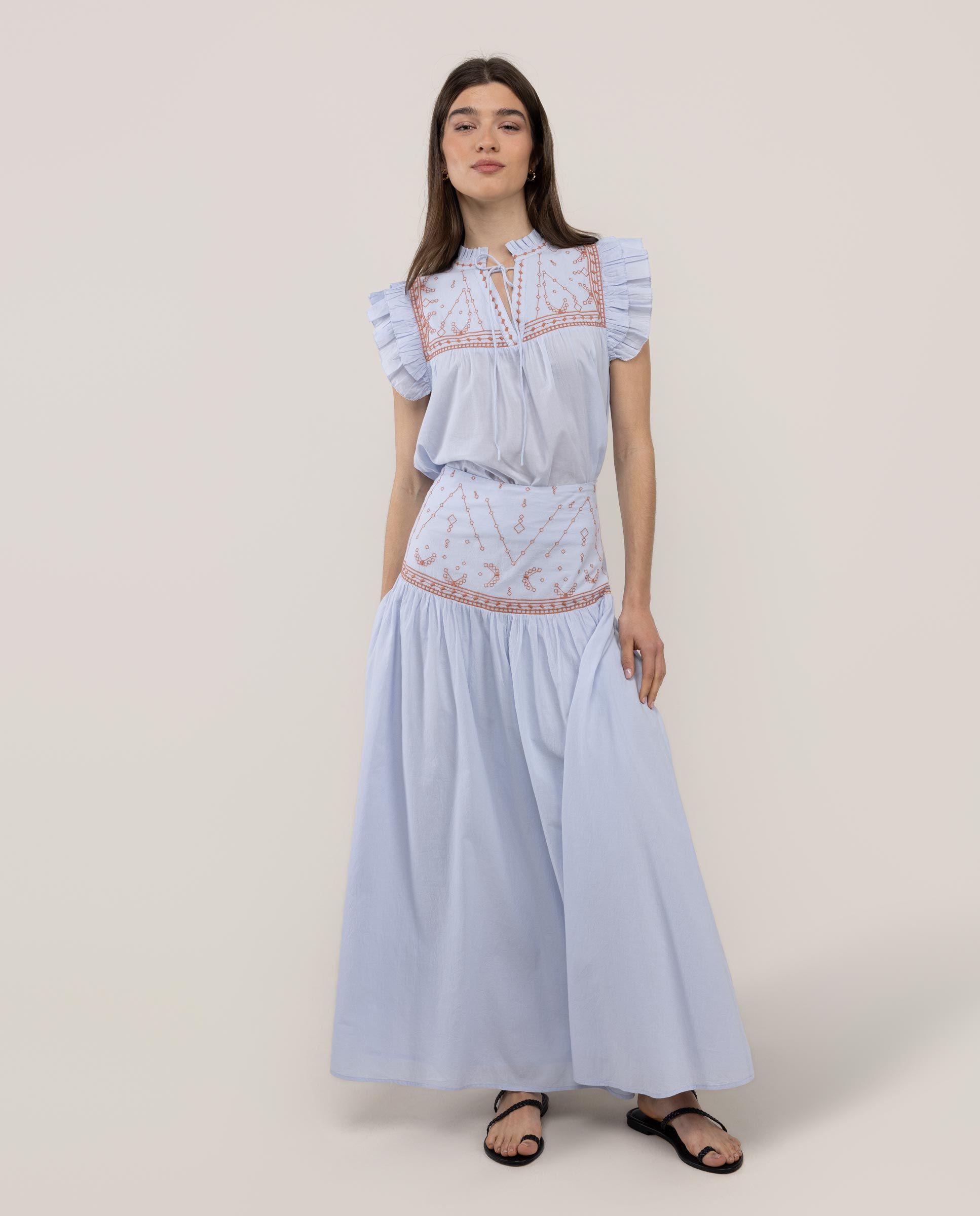 Blusa Alice Bordados Azul MUJER PV 26-0