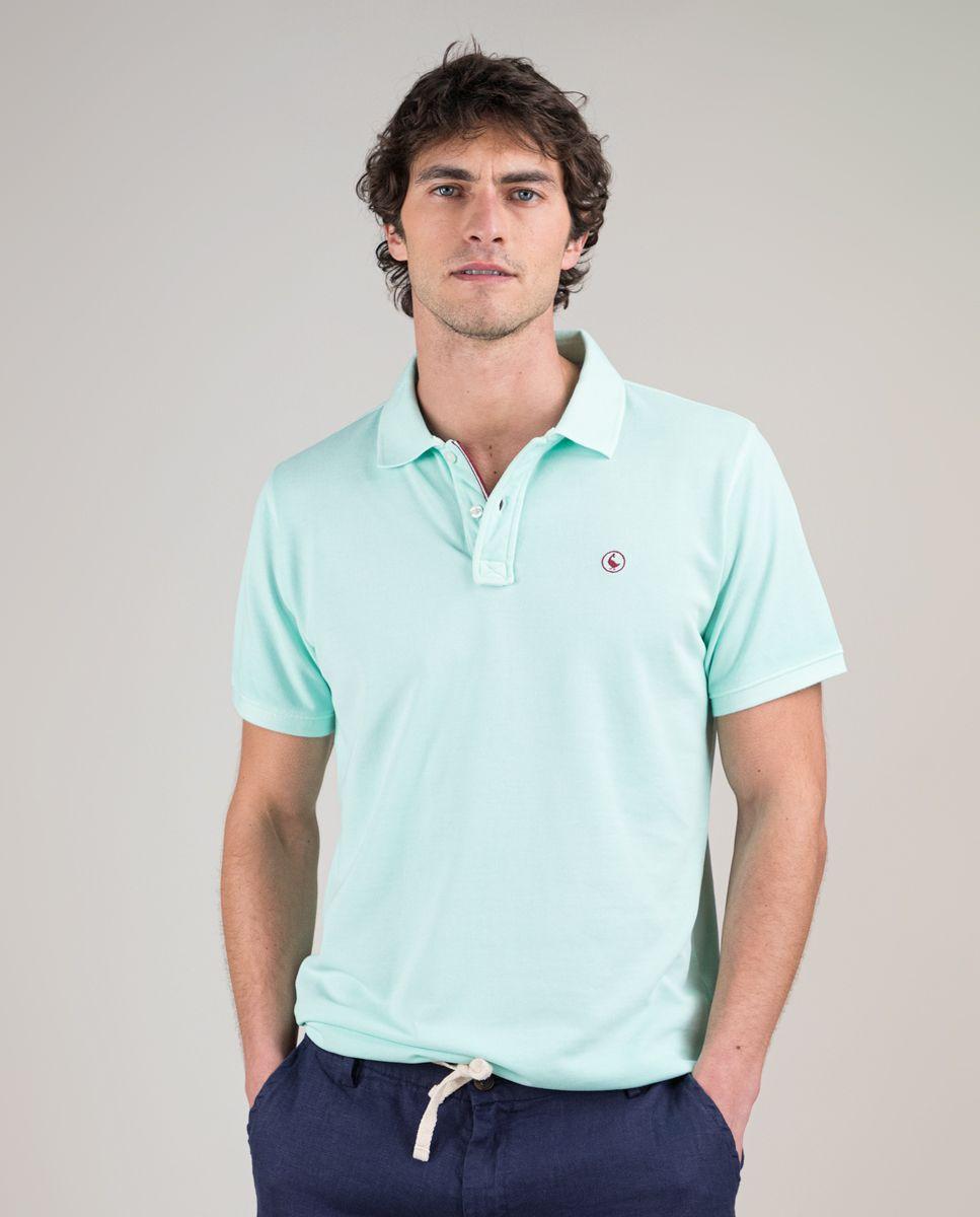 Polo Piqué Garment Dyed Aguamarina HOMBRE PV 25-0