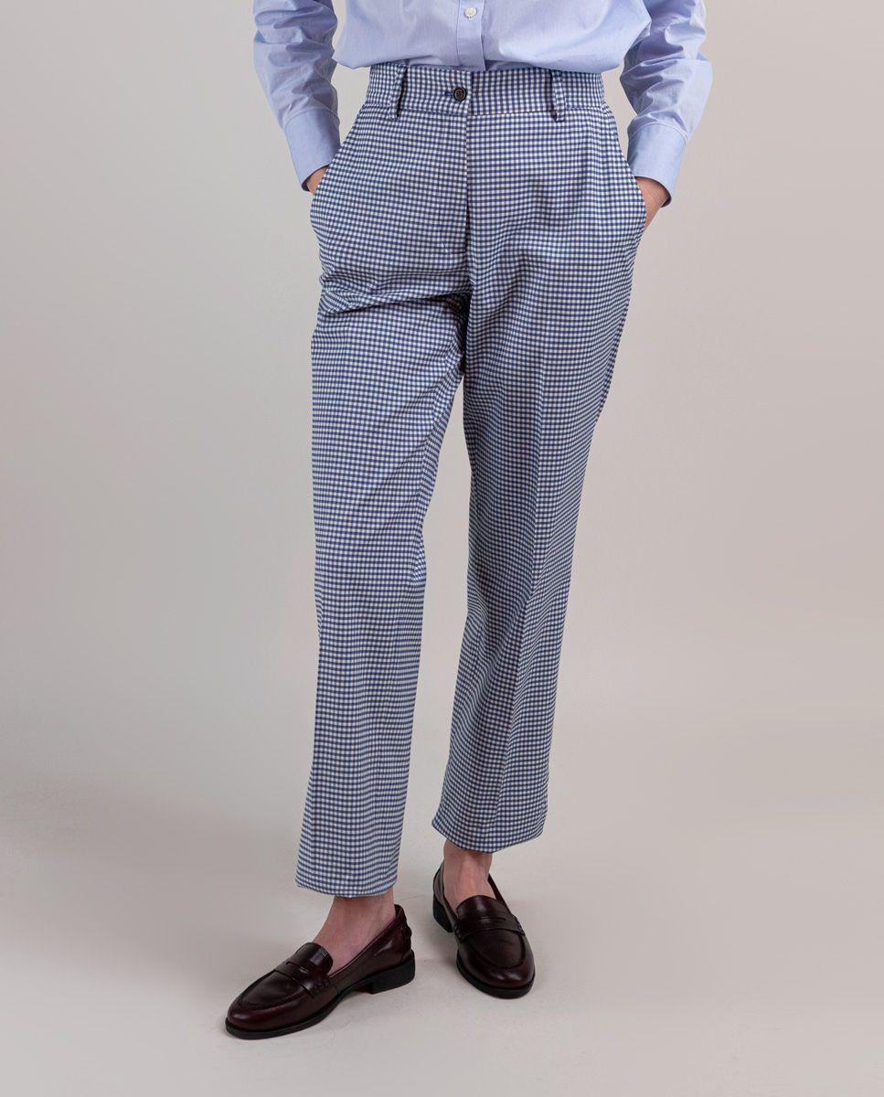 Pantalón Coordinado Cuadro Vichy Azul MUJER PV 25-0