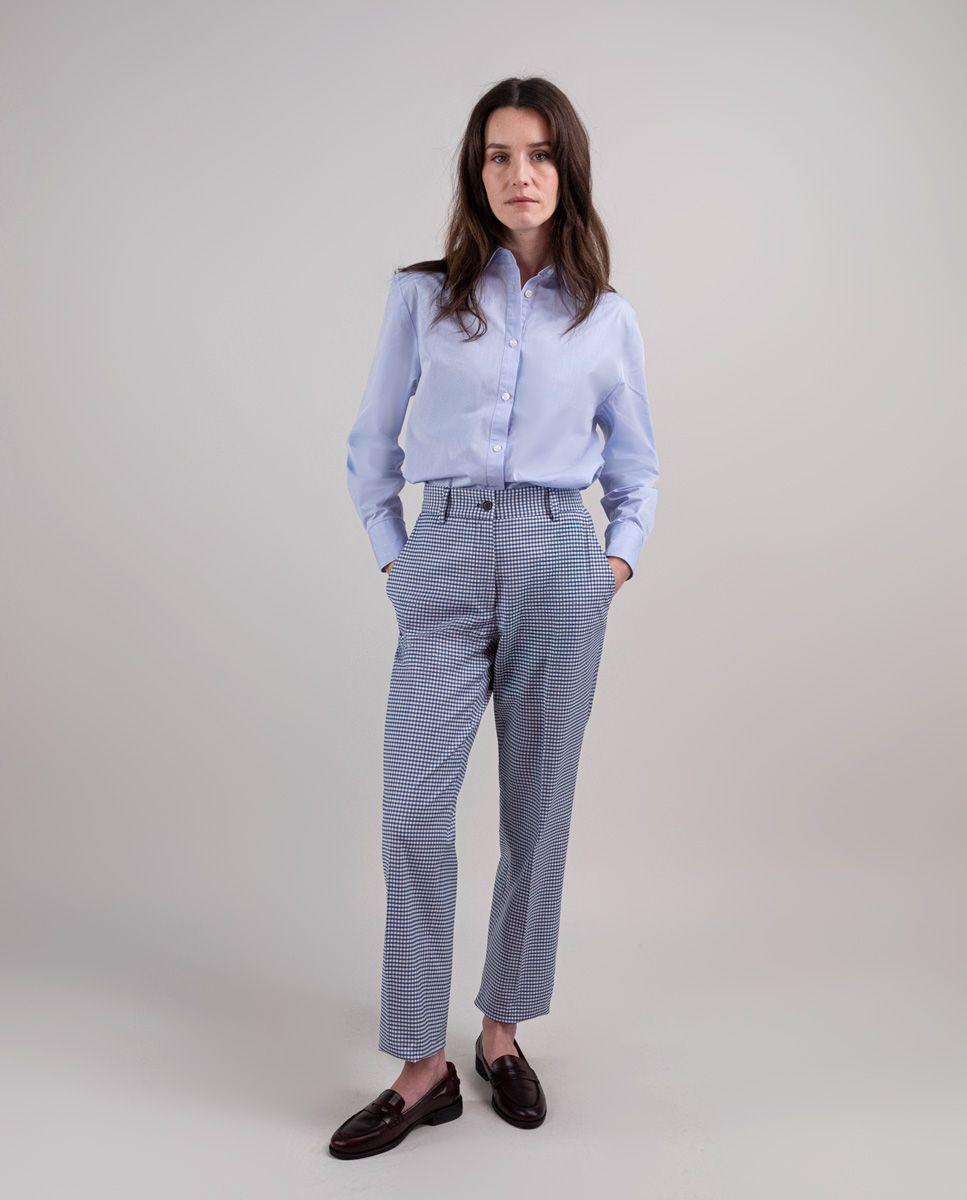 Pantalón Coordinado Cuadro Vichy Azul MUJER PV 25-1