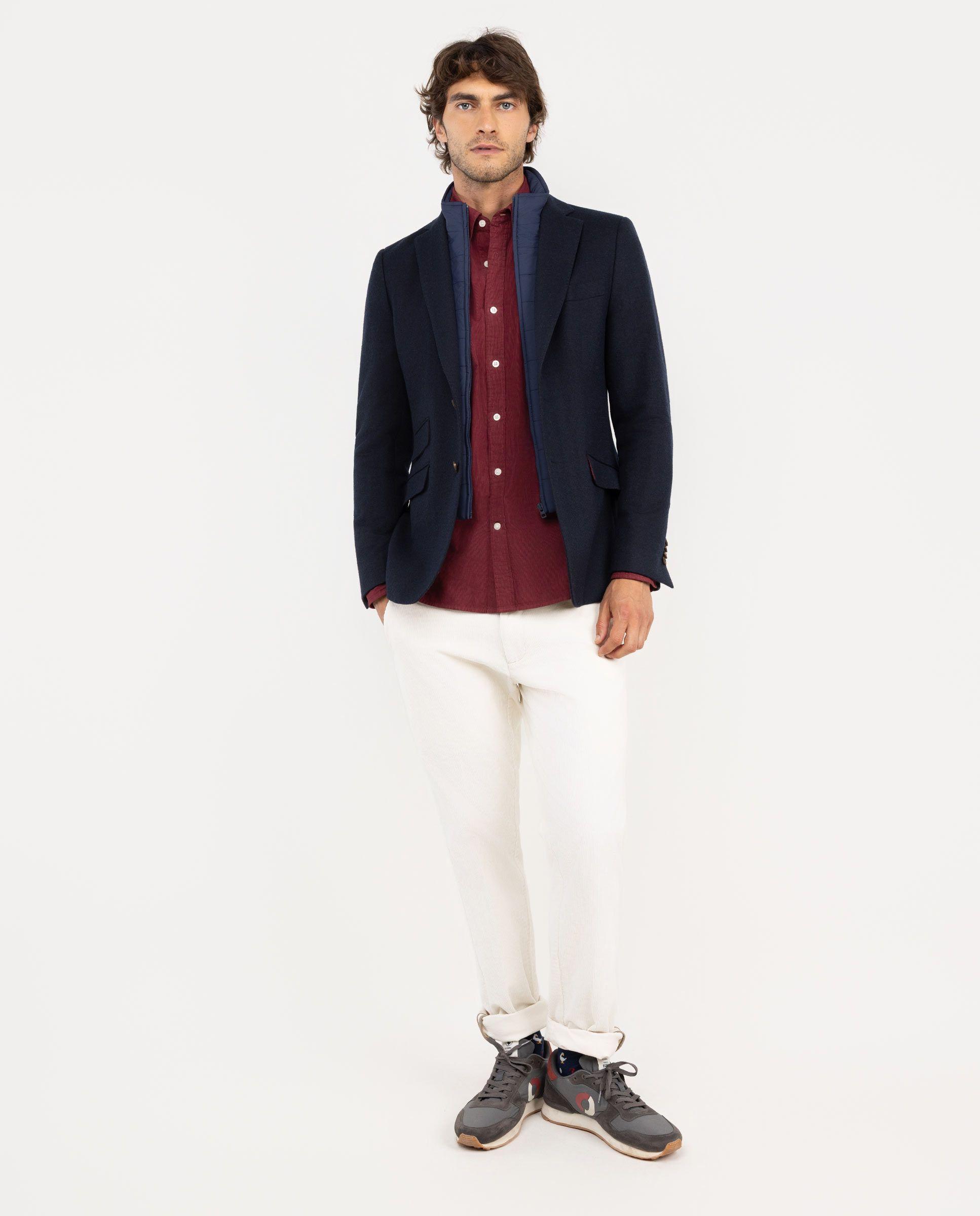Americana Punto Lana Marino Desmontable HOMBRE OI 25-2