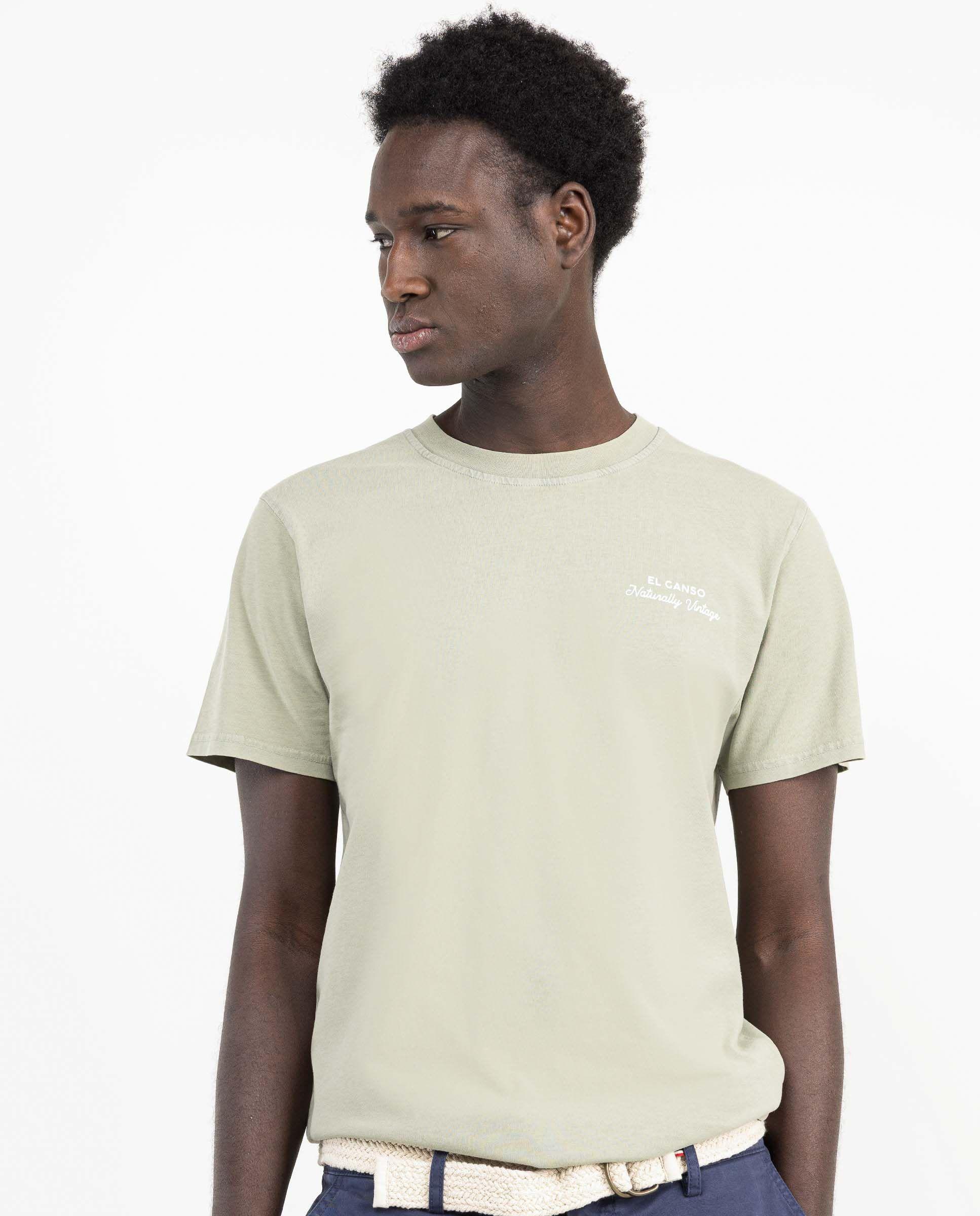 Camiseta Garment Dyed Tinte Natural Verde HOMBRE PV 25-1