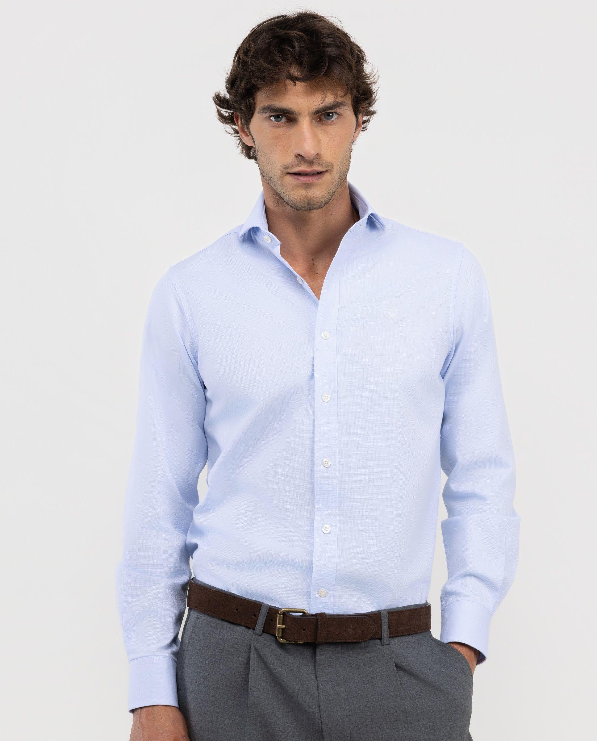Camisa Royal Oxford Vestir Celeste HOMBRE OI 25-1