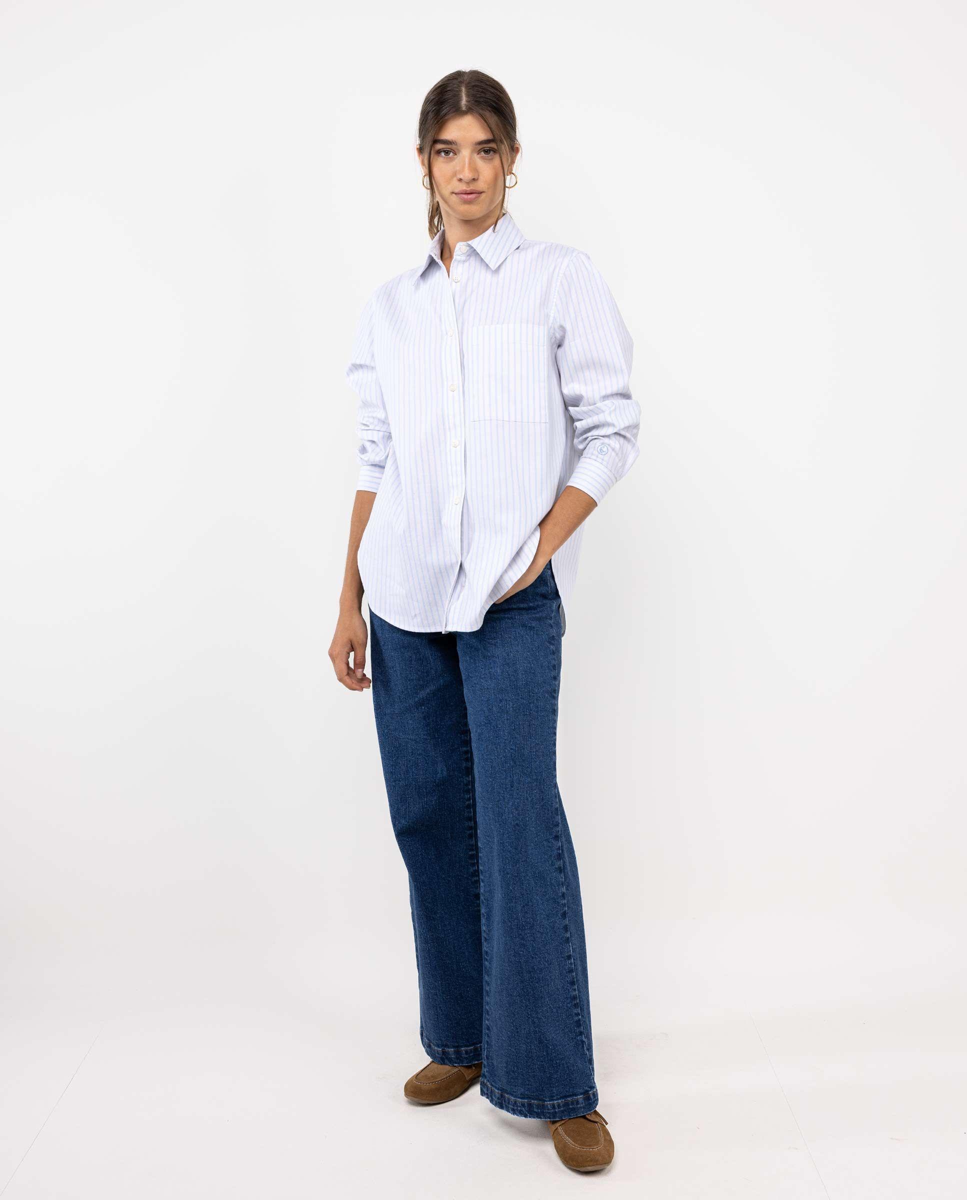 Camisa Amarilla Raya Butcher Azul MUJER OI 25-2