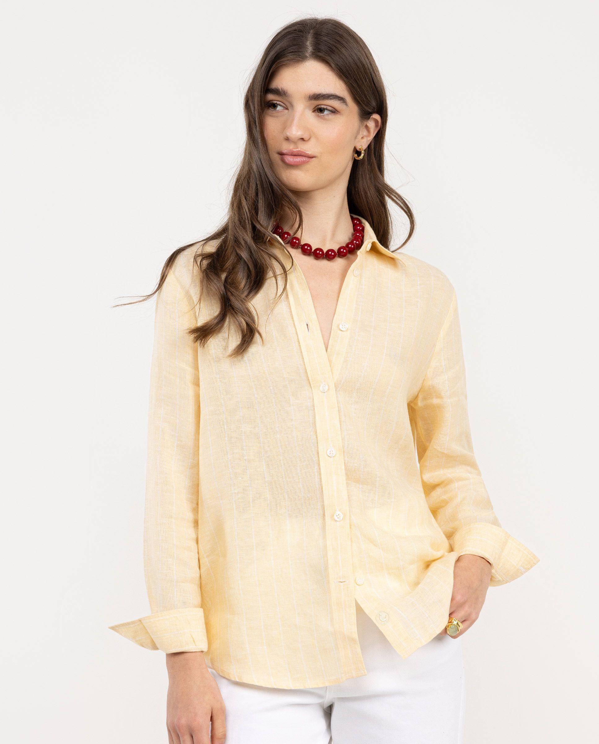 Camisa Rose Lino Amarillo MUJER PV 26-1