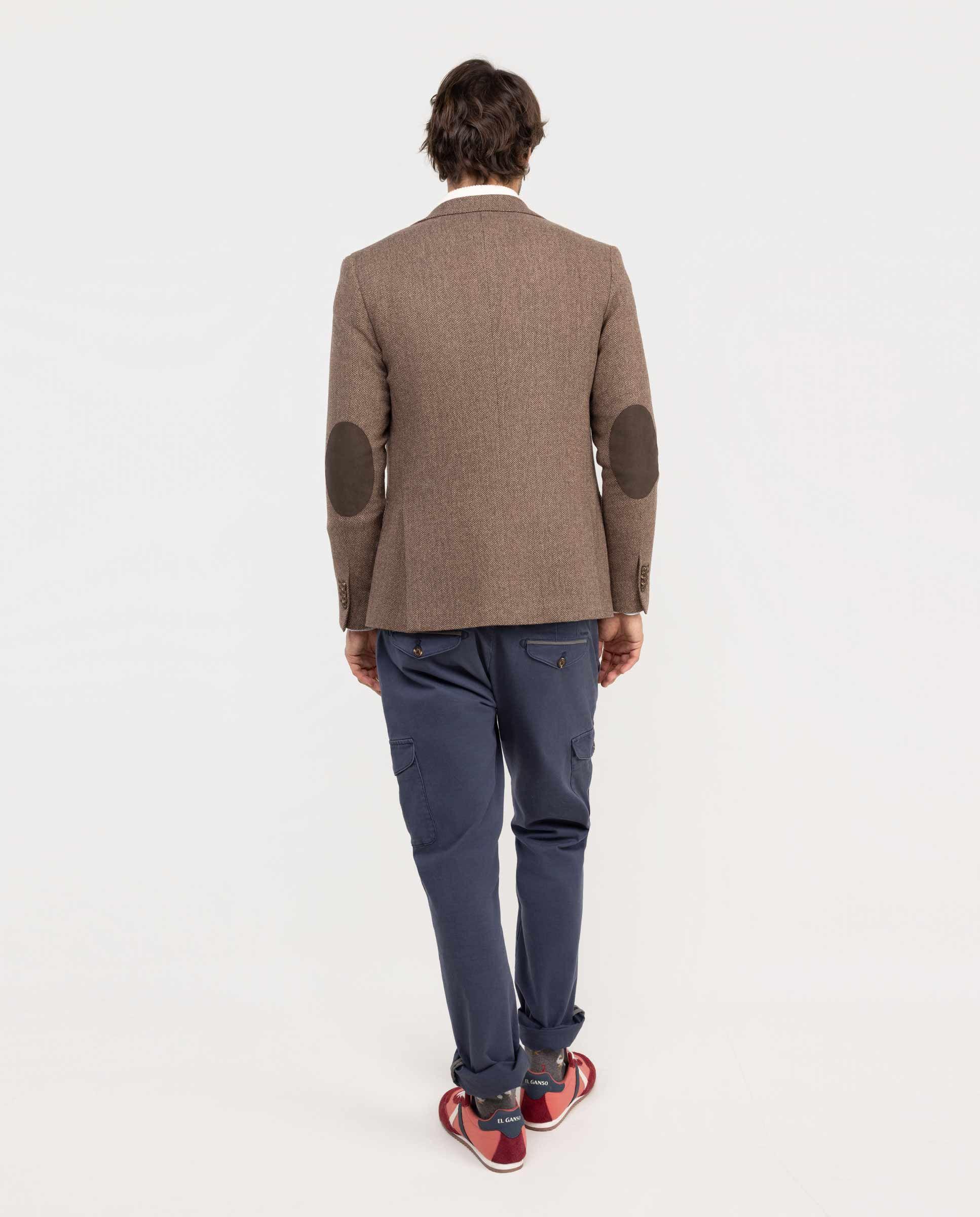 Americana Espiga Lana Beige HOMBRE OI 25-2