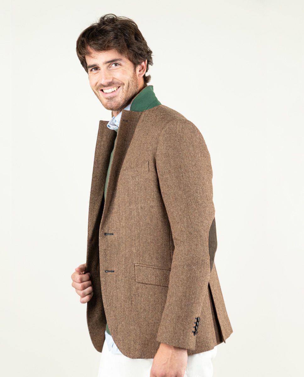 Americana Espiga Lana Camel-5