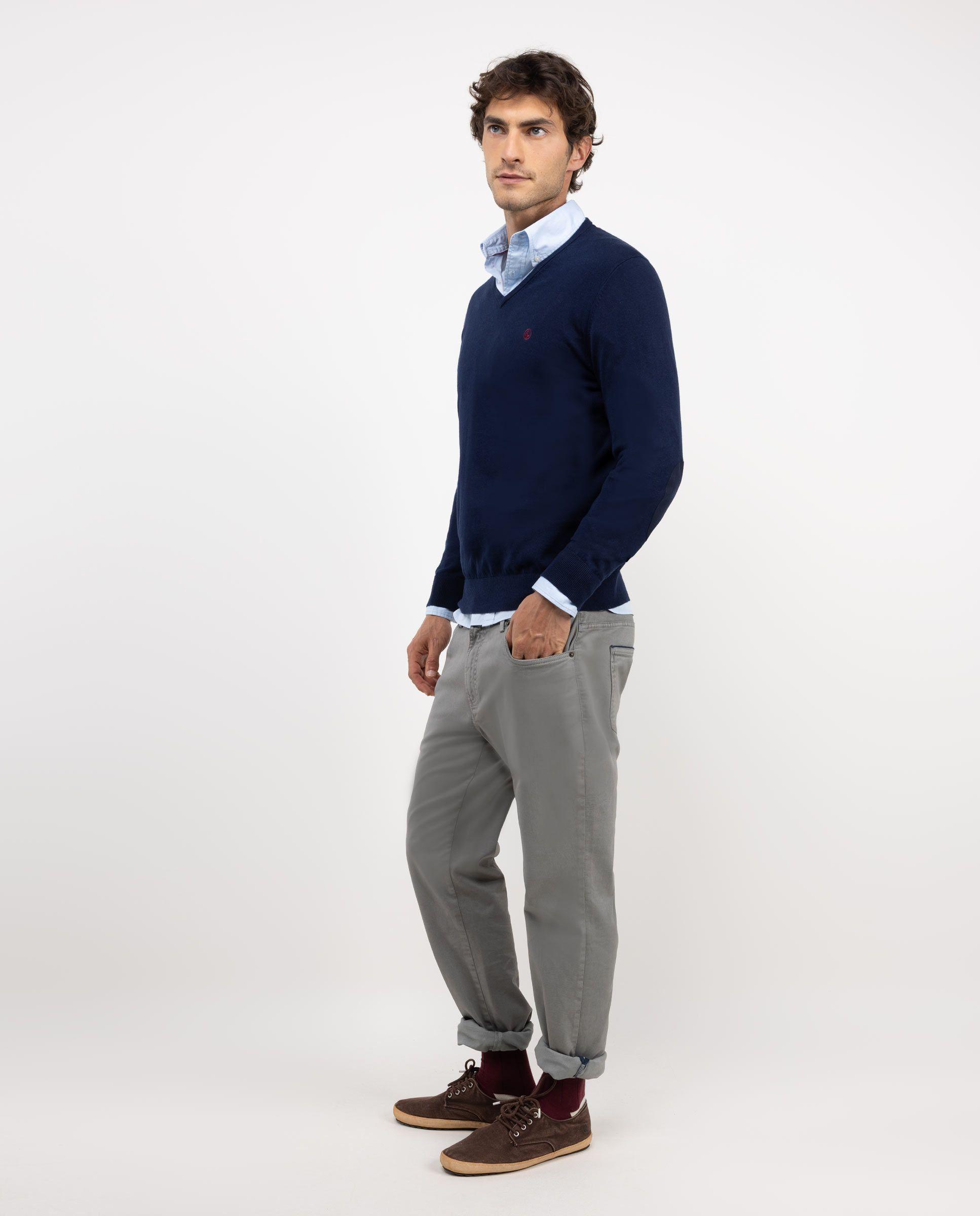 Pantalón 5 Bolsillos Gris Slim Fit HOMBRE OI 25-2