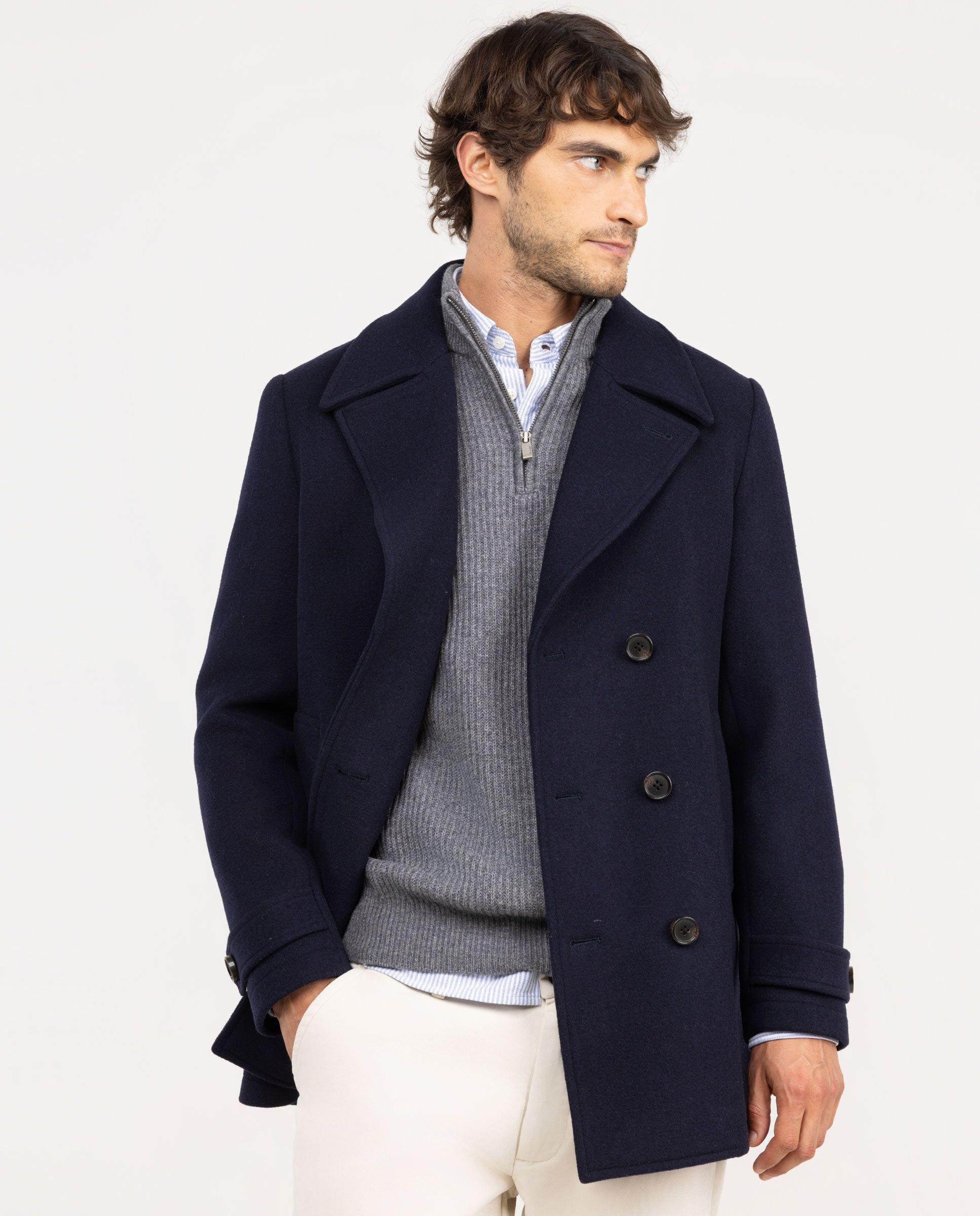 Chaquetón Cruzado Marino HOMBRE OI 25-0