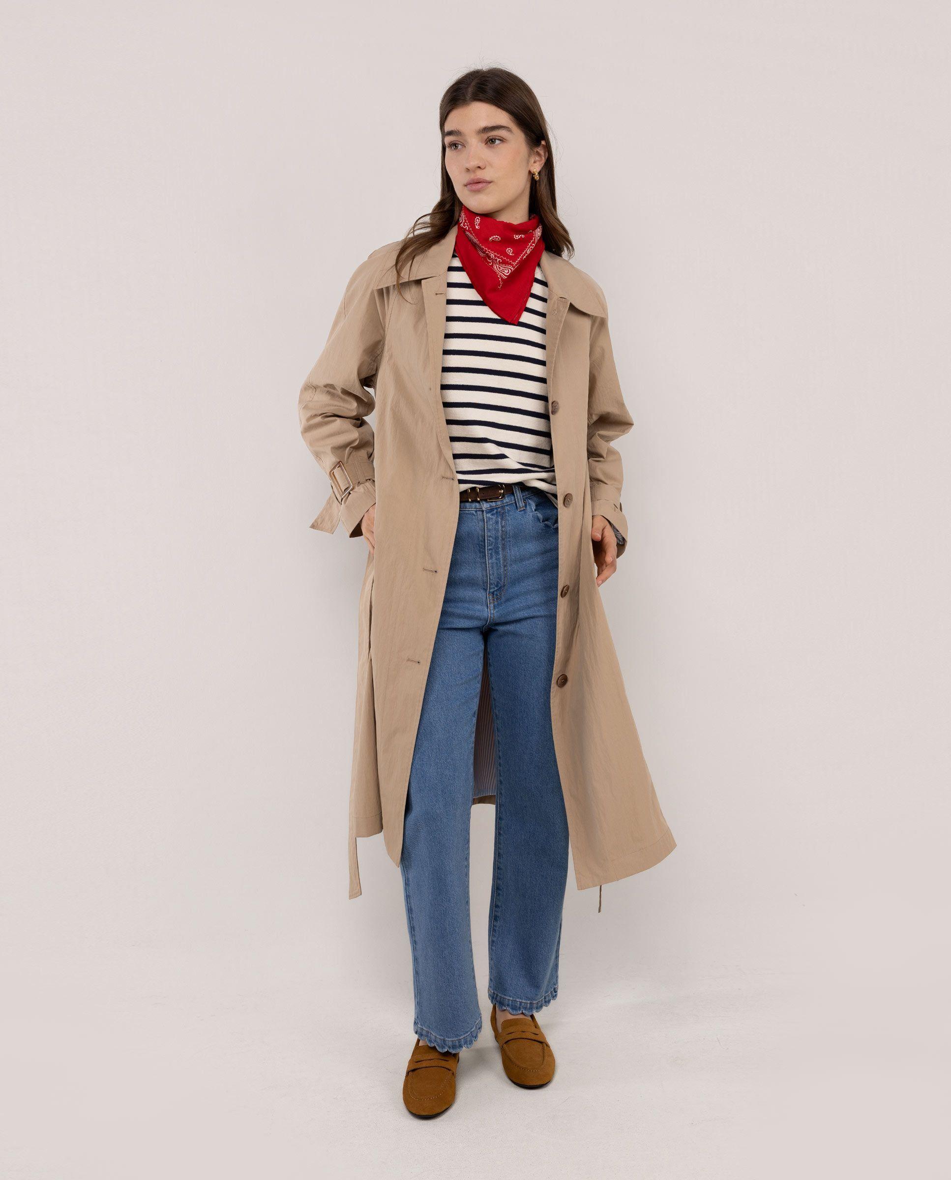 Gabardina Ava Algodón Larga Beige MUJER PV 26-1