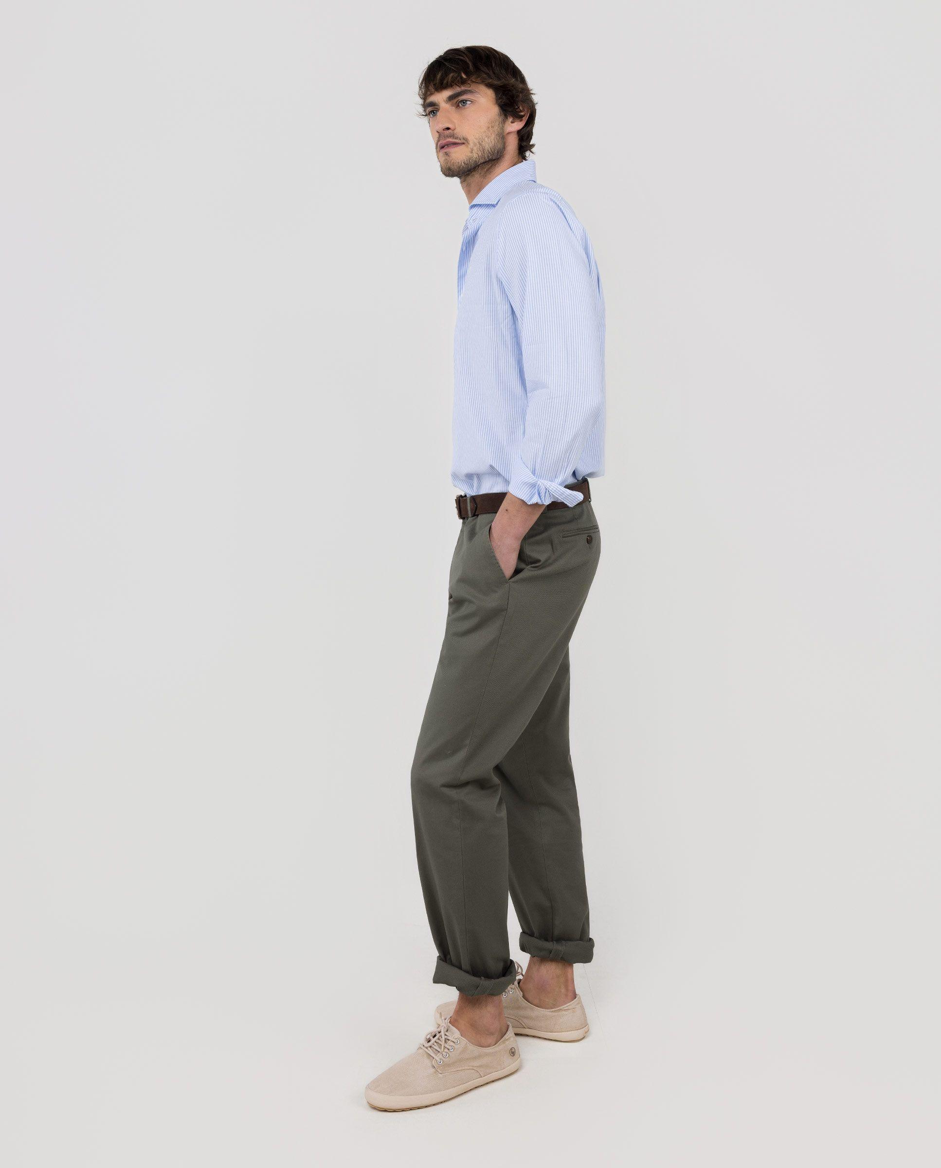 Pantalón Estructura Lavada Verde HOMBRE PV 26-2