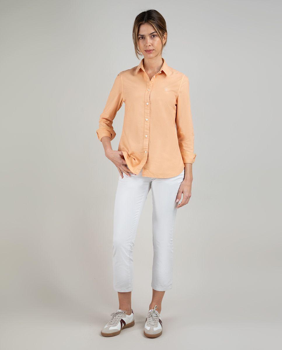 Camisa Algodón Garment Dyed Naranja MUJER PV 25-1