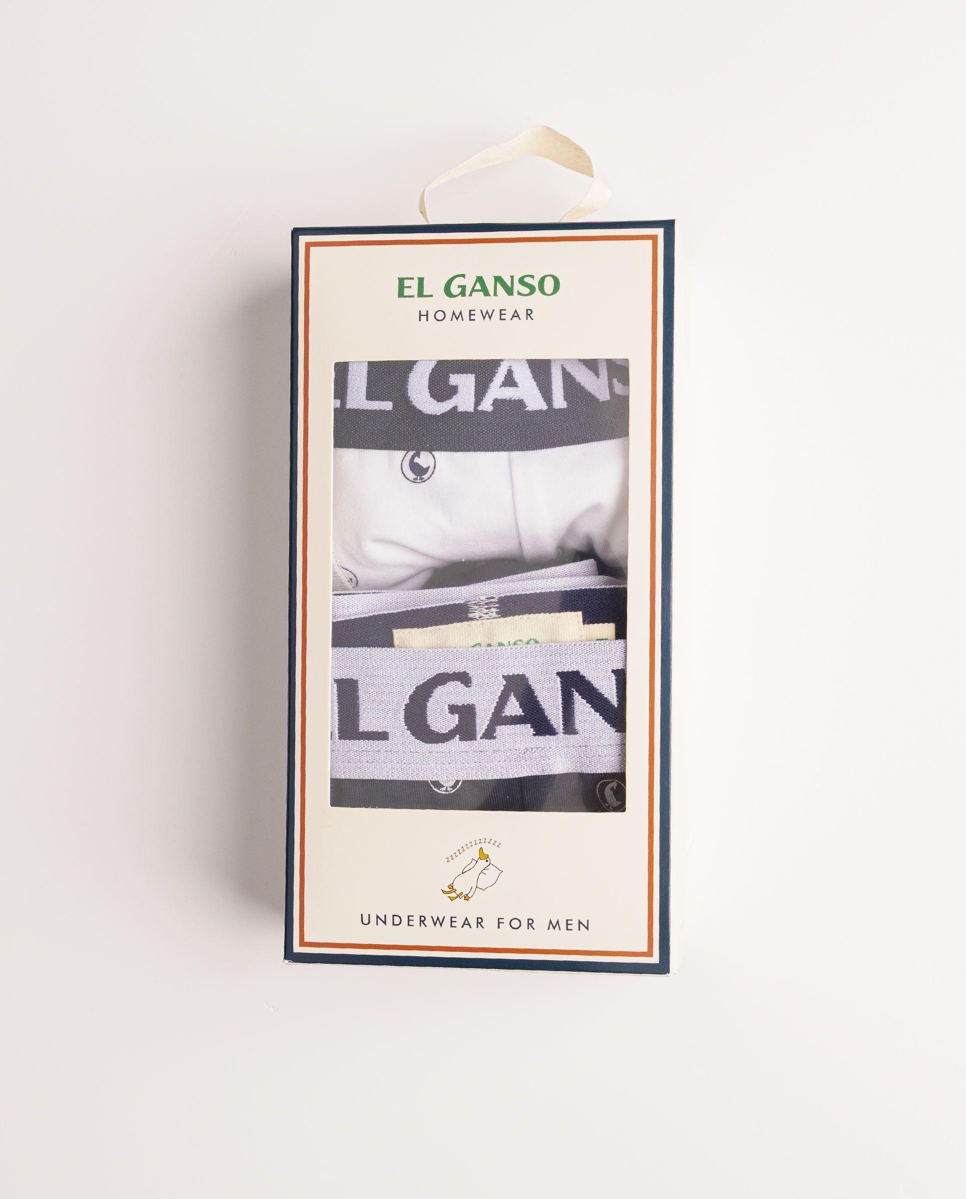 Pack Boxer Punto Liso Blanco  Marino Print Gansos UNISEX OI 25-1