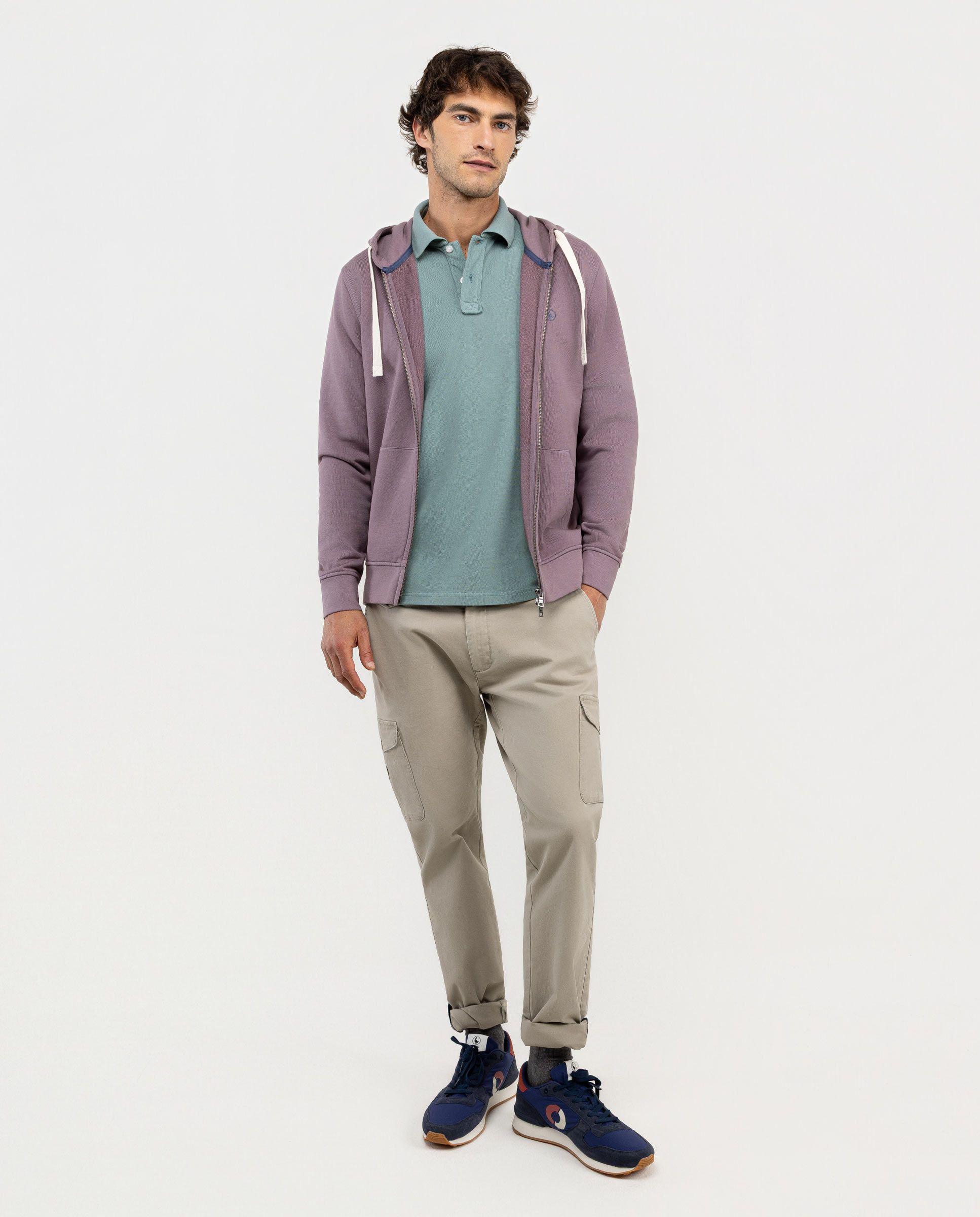 Sudadera Zipper Berenjena HOMBRE OI 25-0