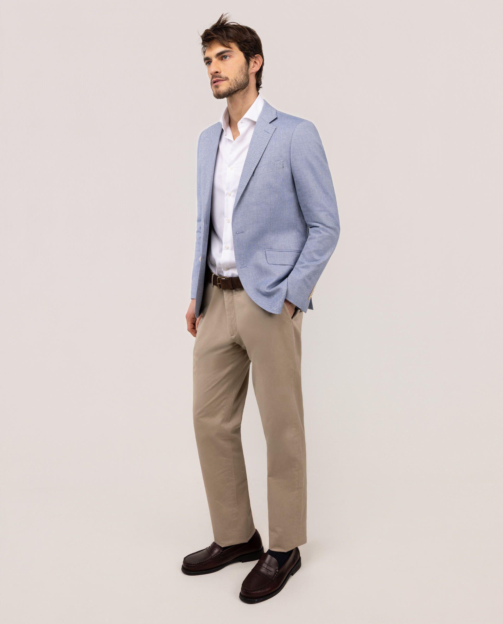 Americana Formal Oxford Azul HOMBRE PV 26-2