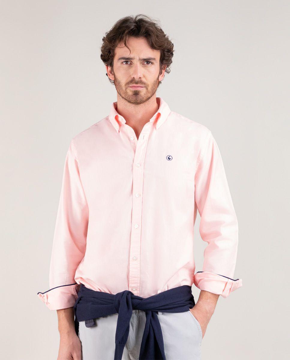 Camisa Algodón Garment Dyed Rosa HOMBRE PV 25-0