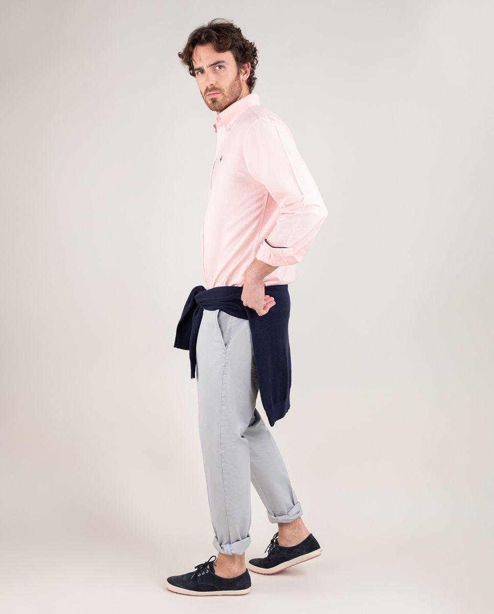 Camisa Algodón Garment Dyed Rosa HOMBRE PV 25-2
