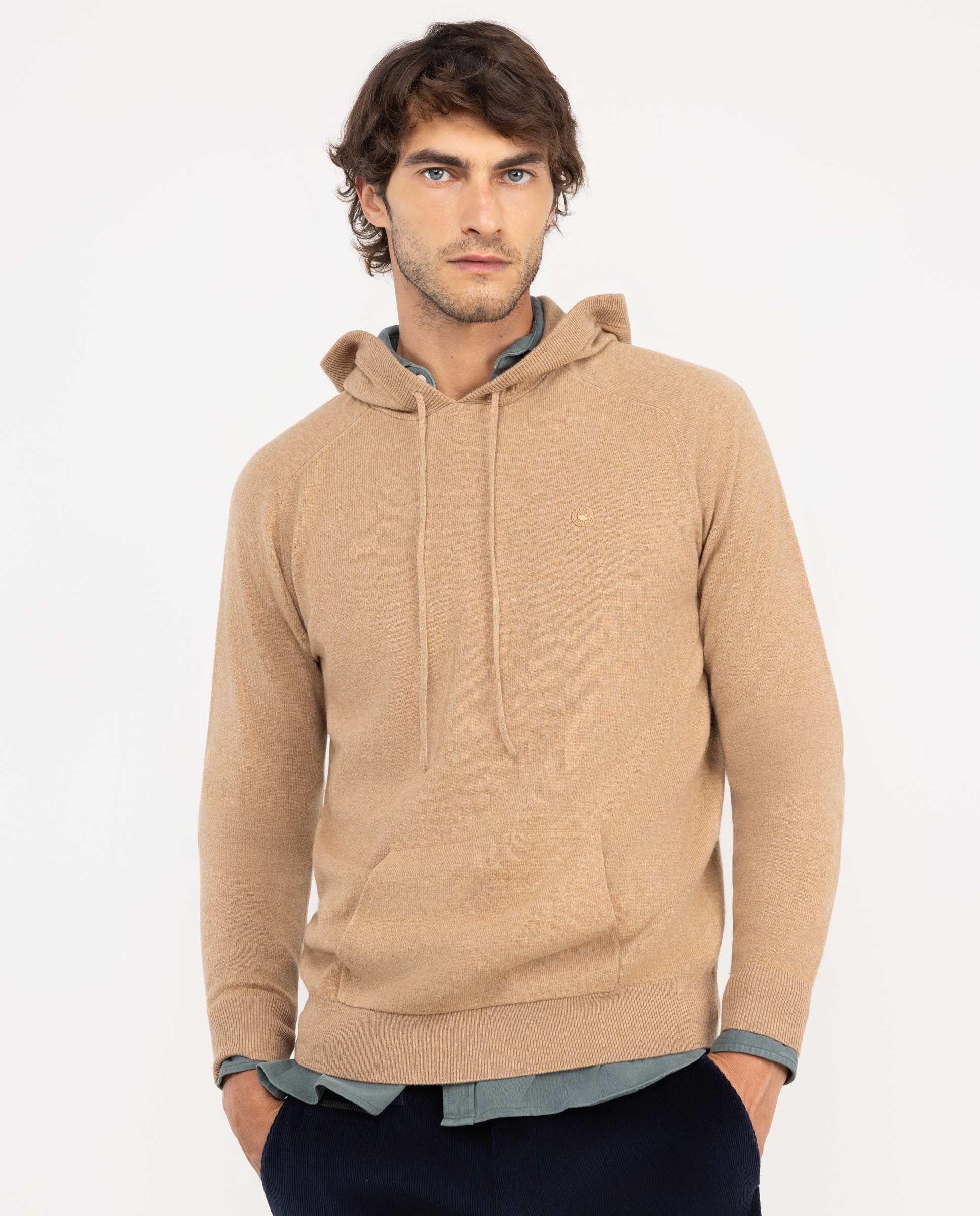 Jersey Capucha Lana Beige HOMBRE OI 25-0