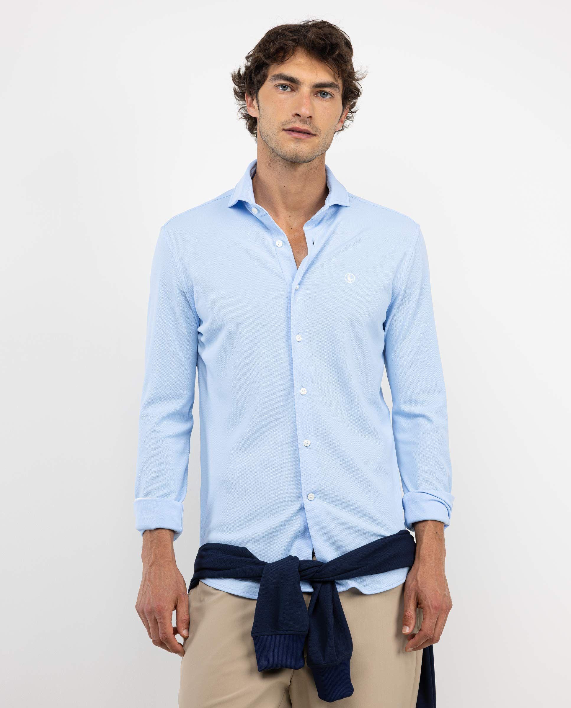 Camisa Sepiia Azul Lisa HOMBRE OI 25-1