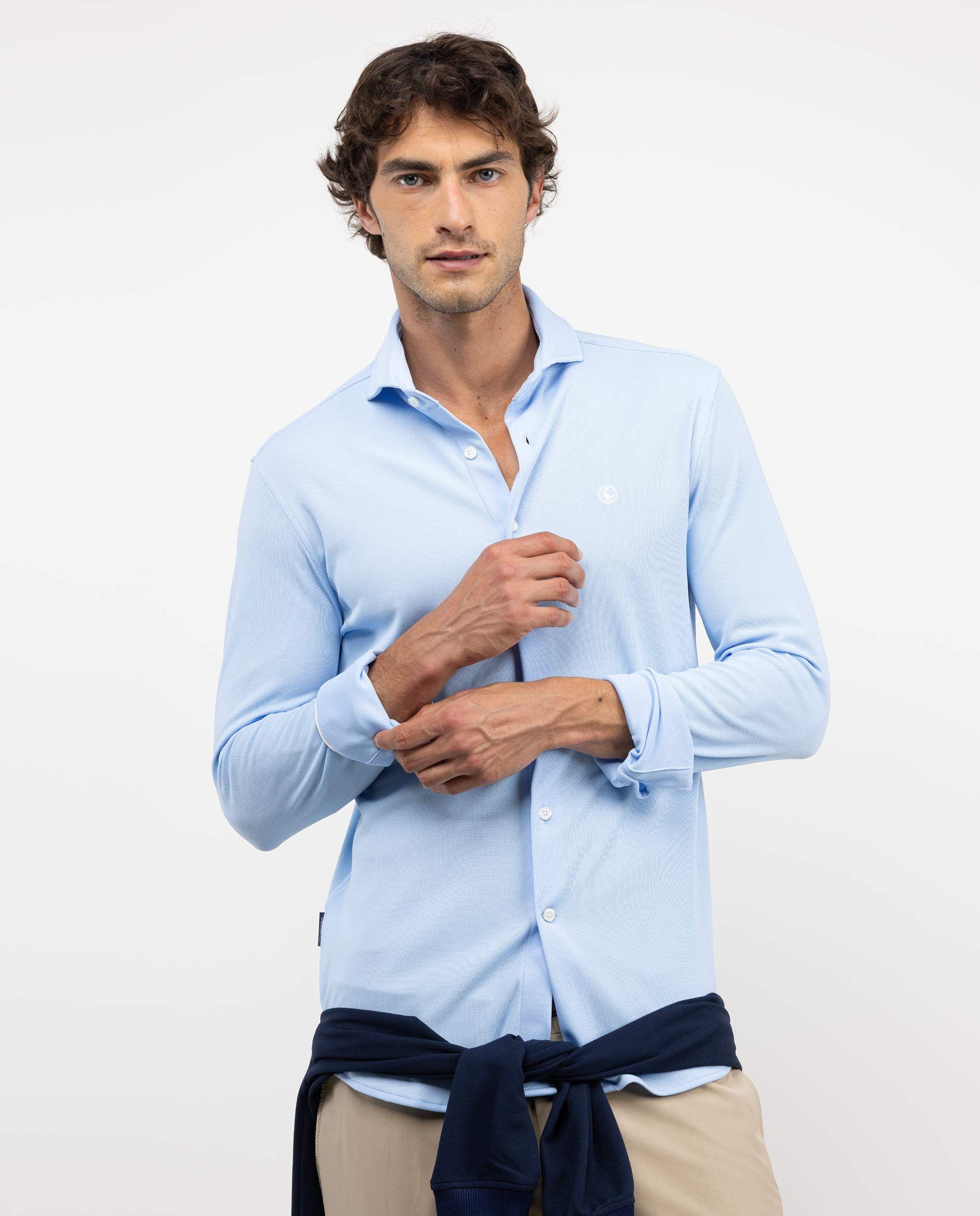 Camisa Sepiia Azul Lisa HOMBRE OI 25-2