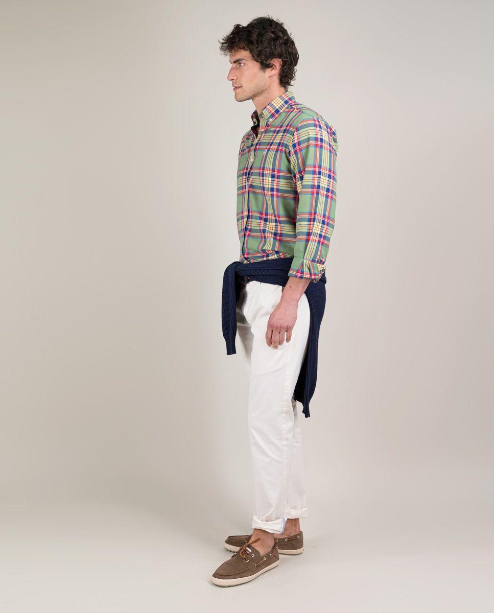 Camisa Tartán Verde HOMBRE PV 25-2