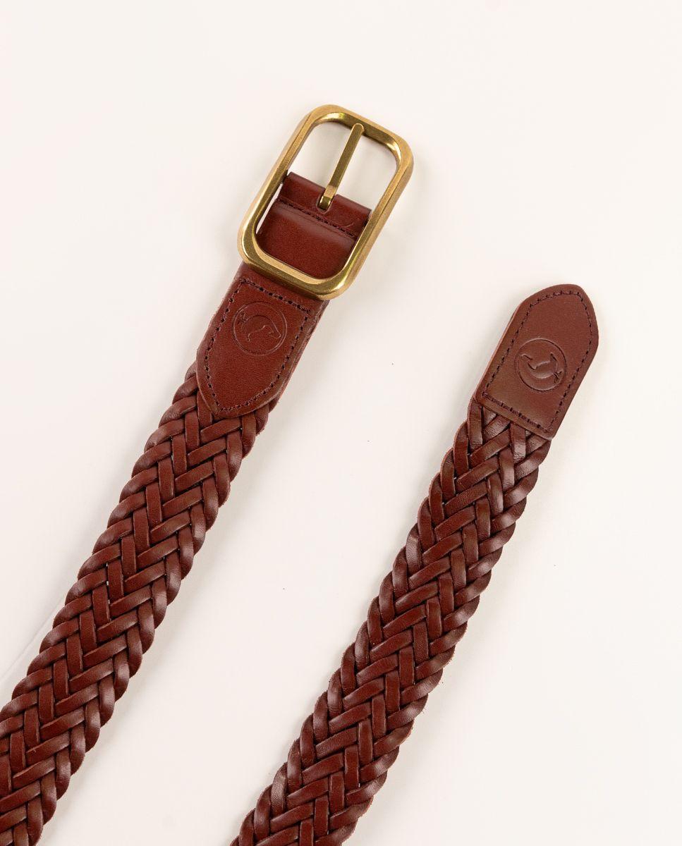 Cinturón Piel Trenzado Marrón  PV 25-1