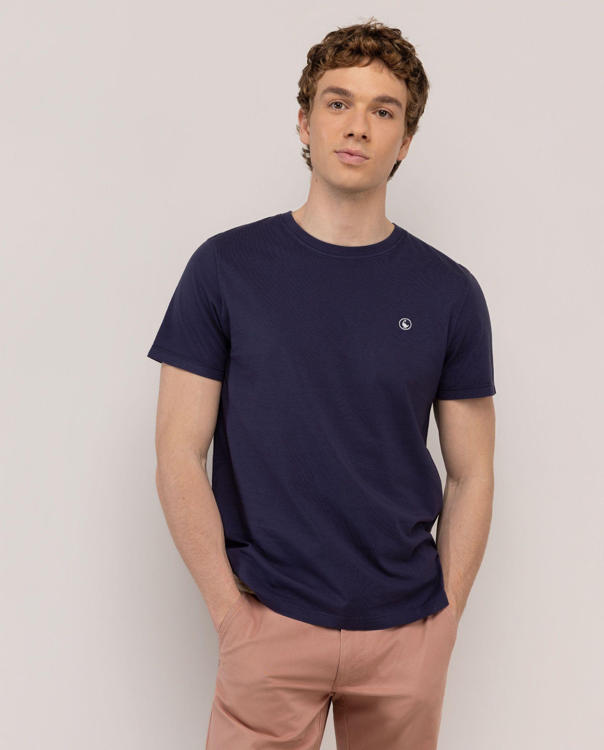 Camiseta Básica Garment Dyed Marino HOMBRE PV 26-0