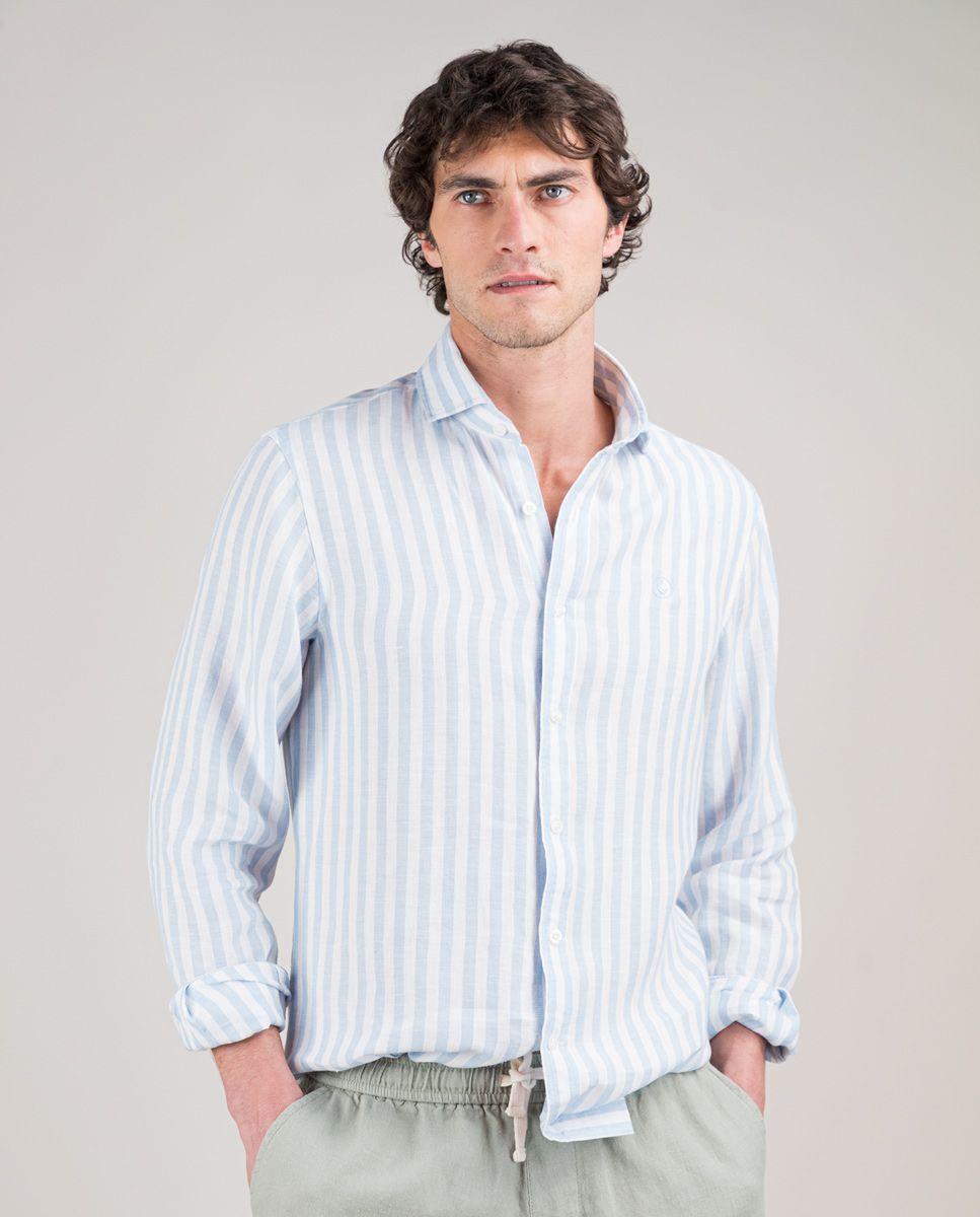Camisa Lino Raya Kodak Celeste HOMBRE PV 25-0